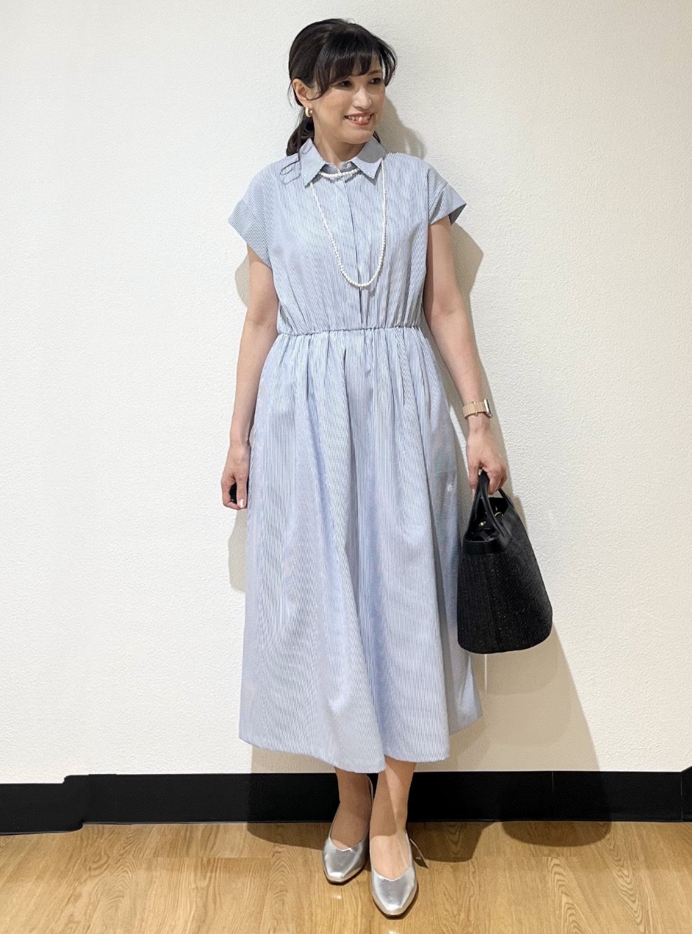 ayaさんの「Reflect｜フレンチスリーブシャツワンピース」を使ったコーディネート