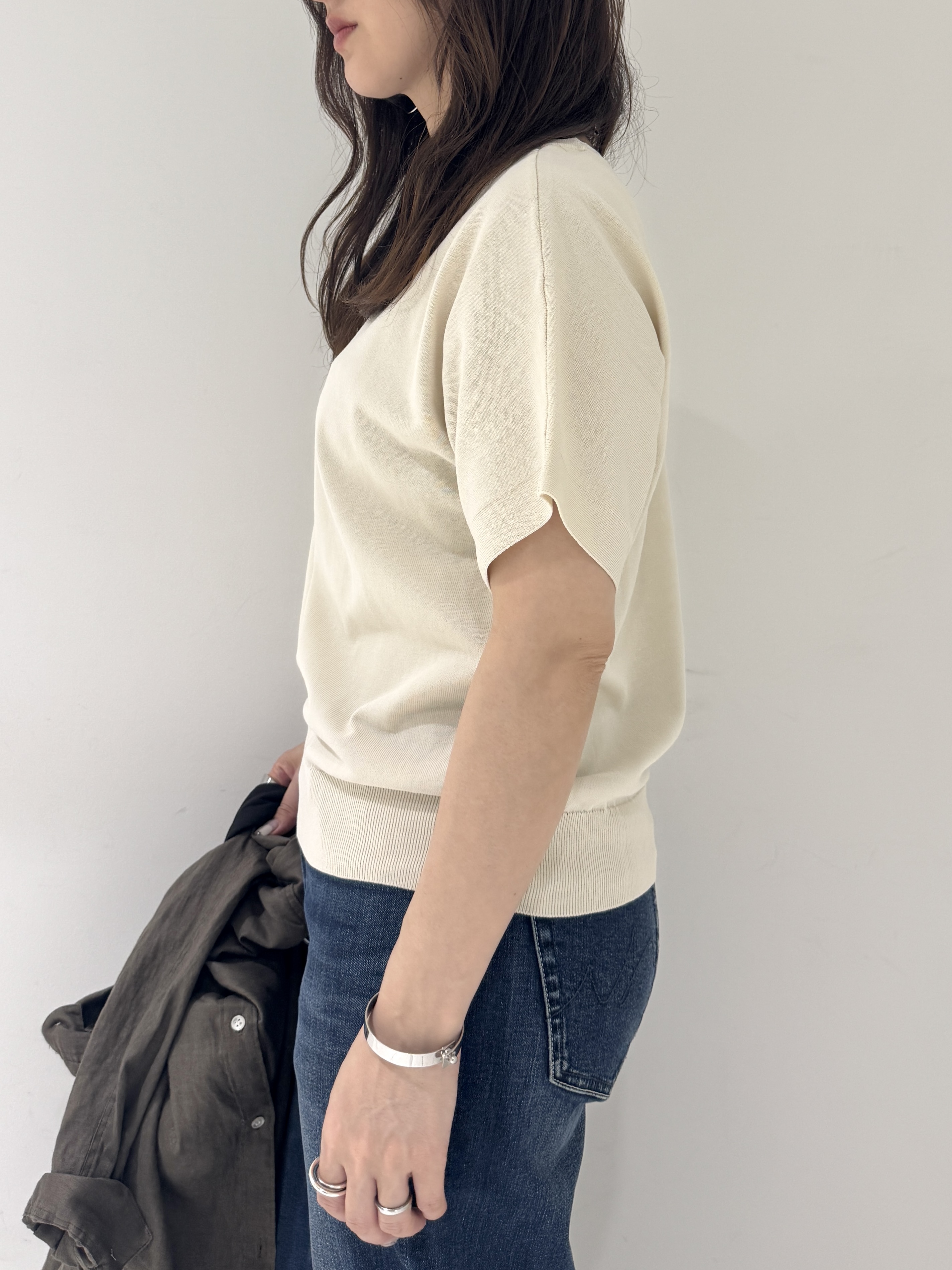 そんさんの「INDIVI｜【接触冷感／2WAY】カシュクールリネンシャツ」を使ったコーディネート
