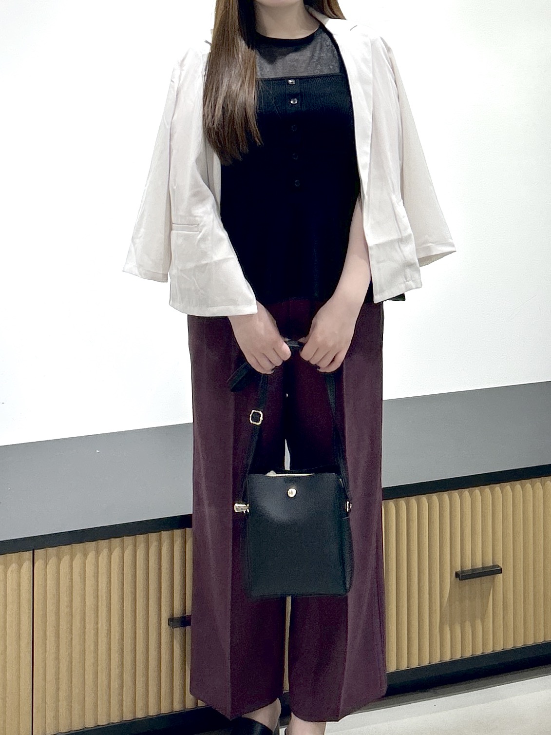 sayaさんの「OPAQUE.CLIP｜【接触冷感／防シワ】ひんやり7分袖テーラードジャケット《洗濯機OK》」を使ったコーディネート
