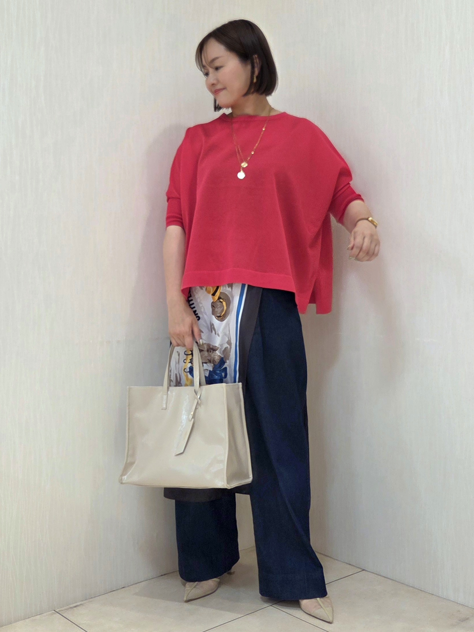 naokoさんの「UNTITLED｜【アンサンブル可/洗える】シアーレーヨンニット」を使ったコーディネート