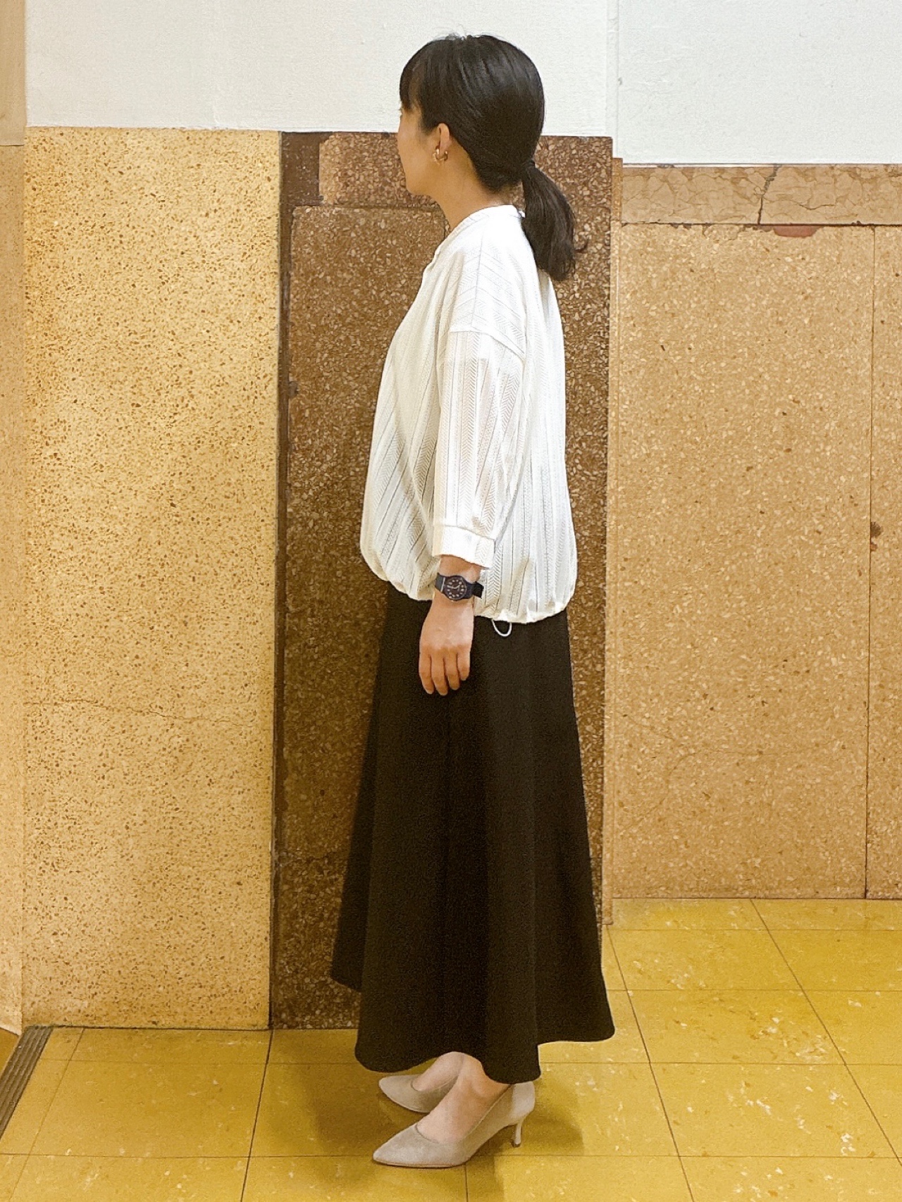 hattoriさんの「INDIVI｜【さらっと素材／洗える】キカレースブラウス」を使ったコーディネート