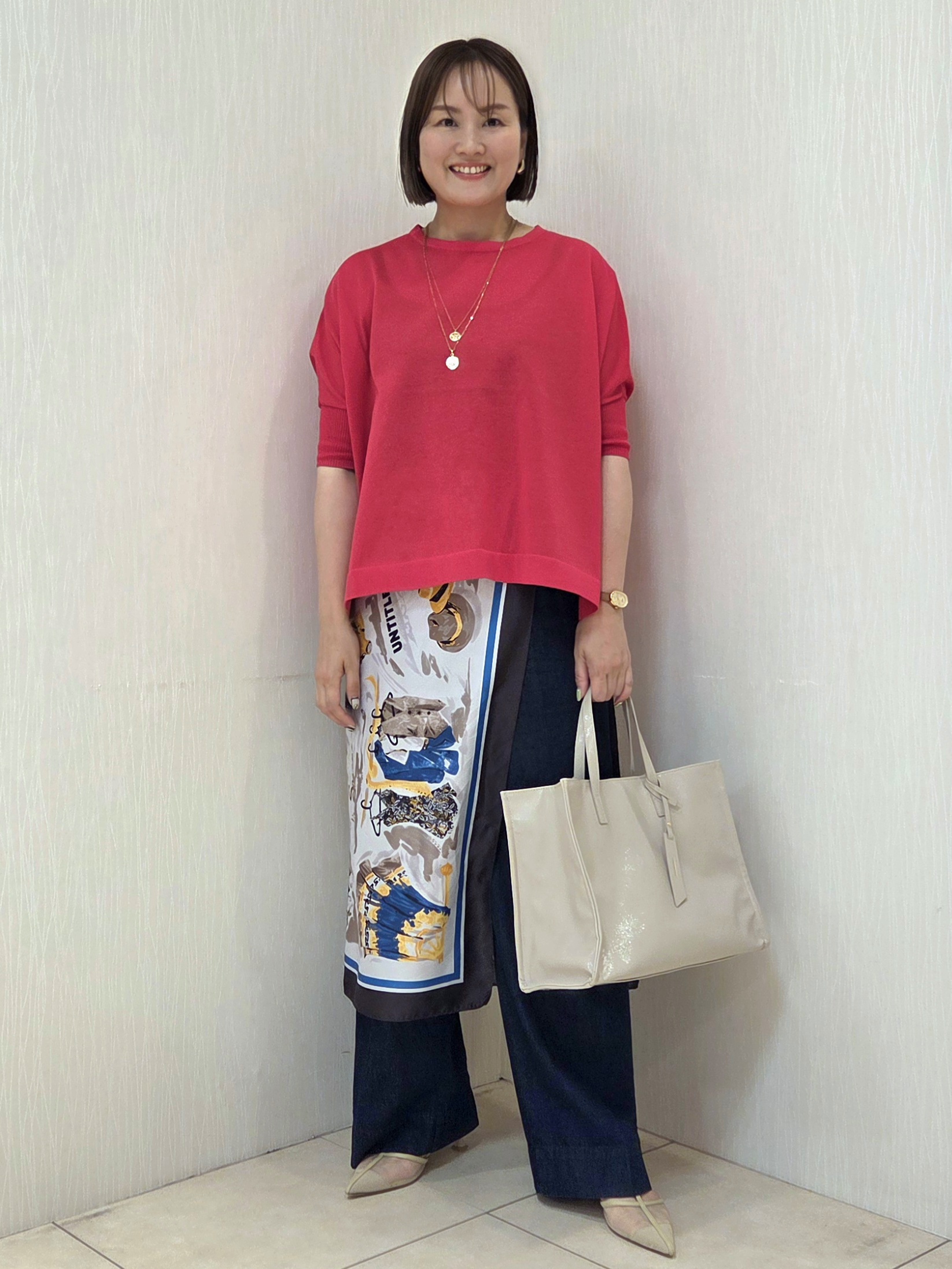 naokoさんの「UNTITLED｜【アンサンブル可/日除け・冷房対策】シアーレーヨンZIPカーディガン」を使ったコーディネート