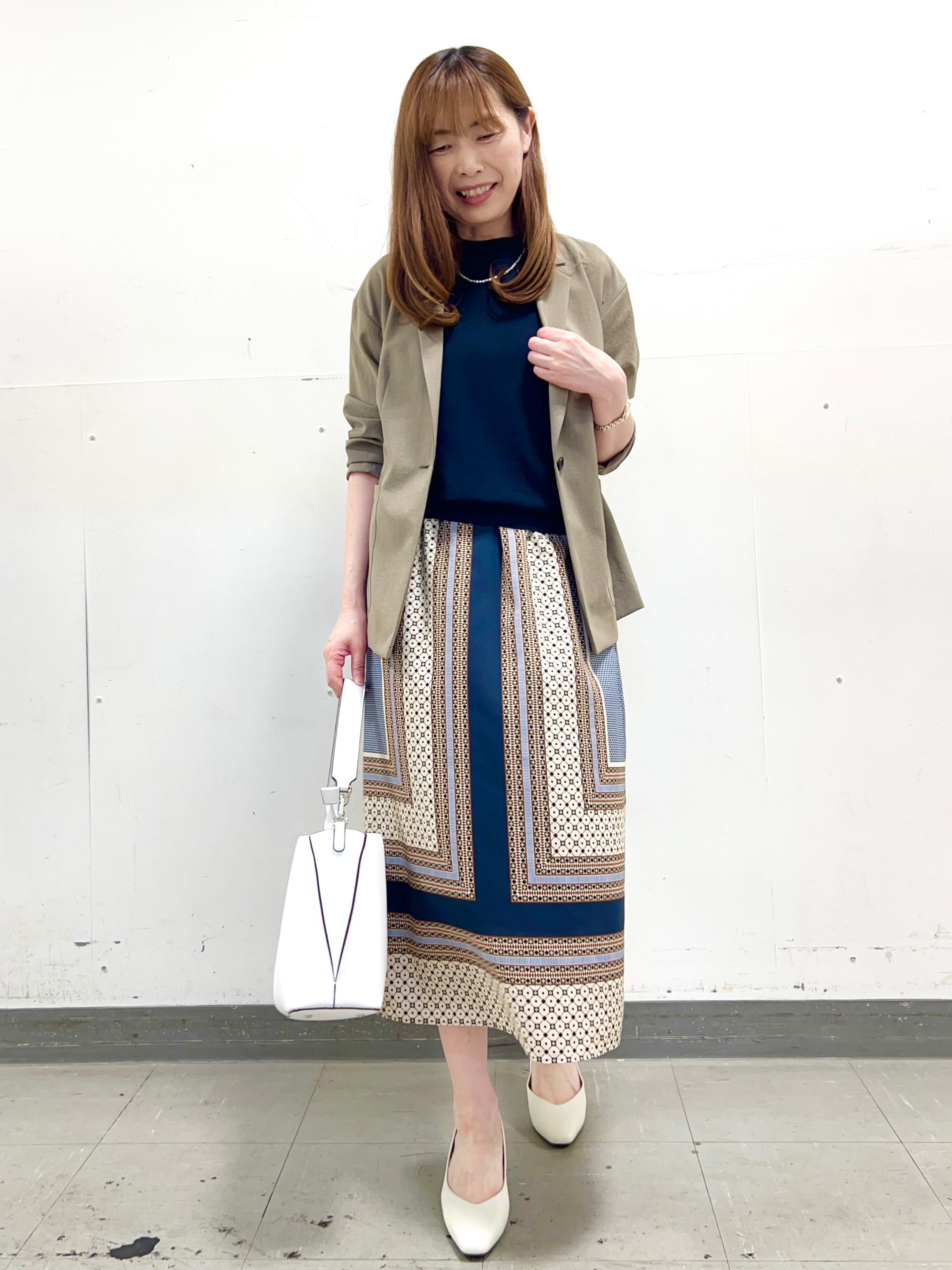 yuさんの「Reflect｜【SS-4Lサイズ／接触冷感／シワになりにくい】リラクシーテーラードジャケット」を使ったコーディネート