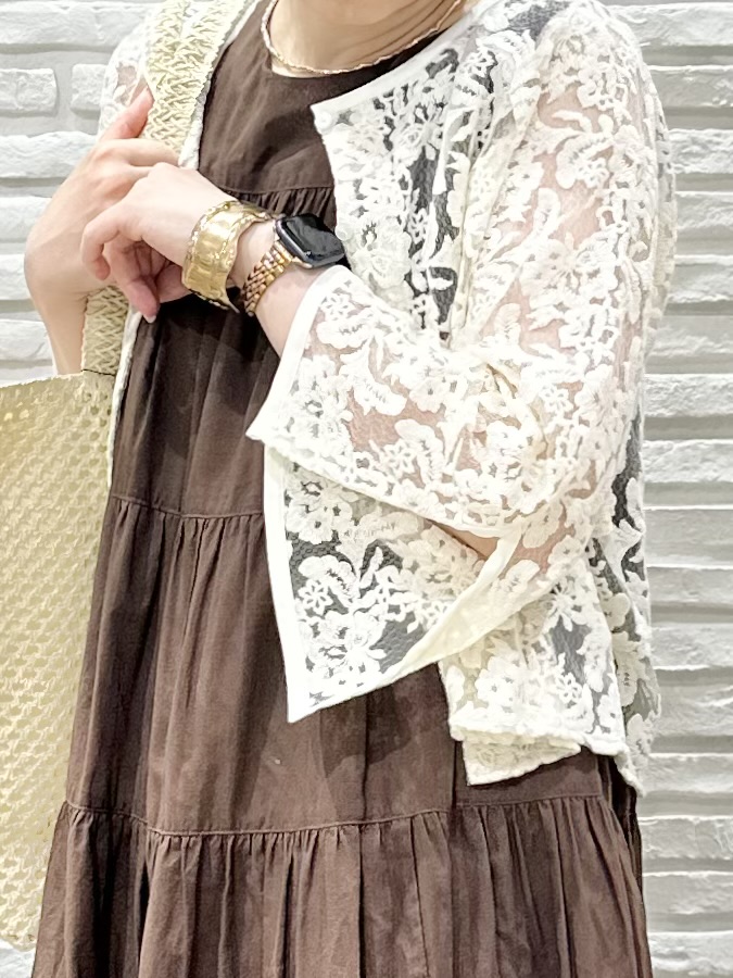 Hana...eさんの「index｜刺繍レースショートブラウス【洗える】」を使ったコーディネート