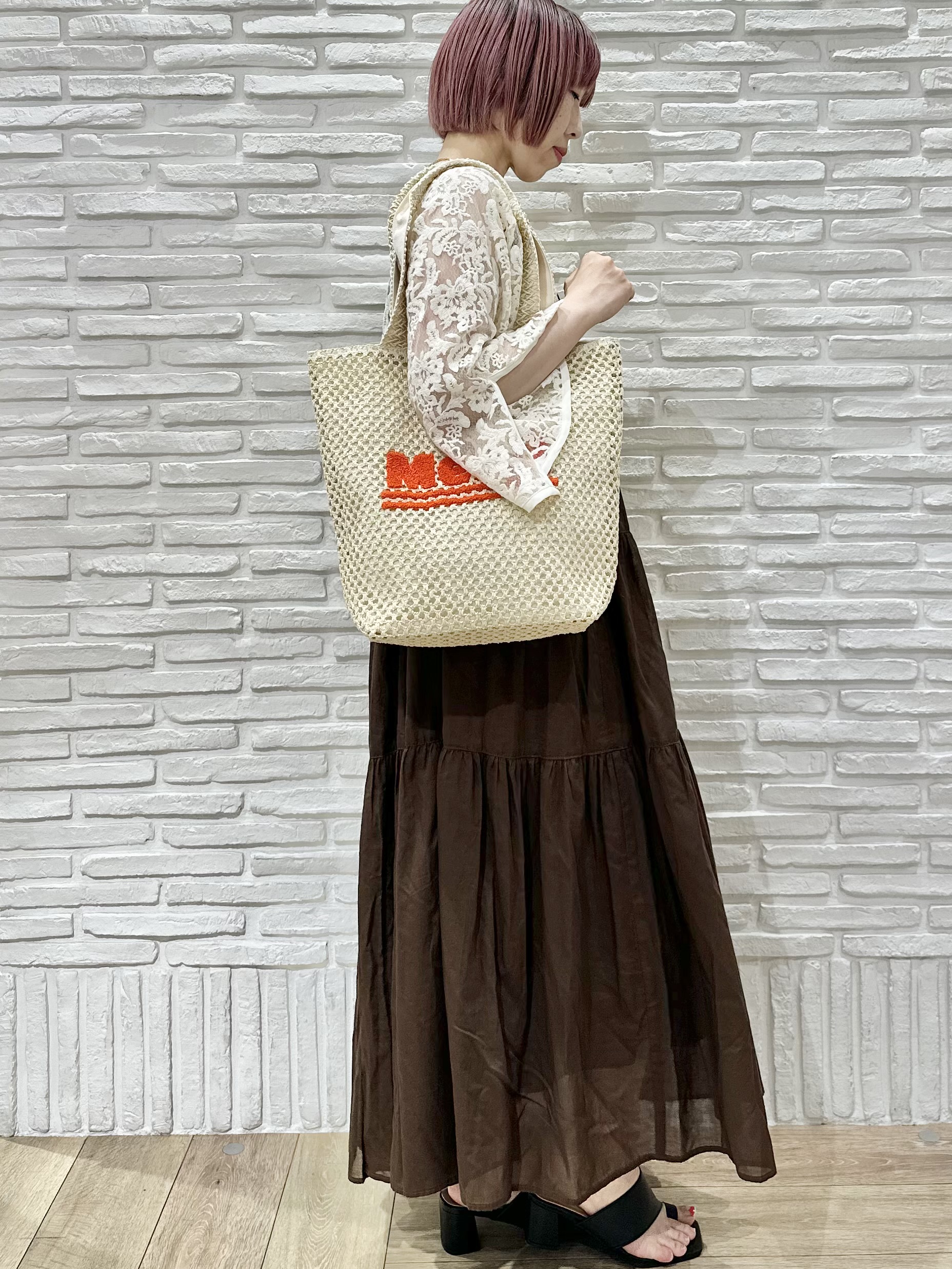 Hana...eさんの「index｜刺繍レースショートブラウス【洗える】」を使ったコーディネート