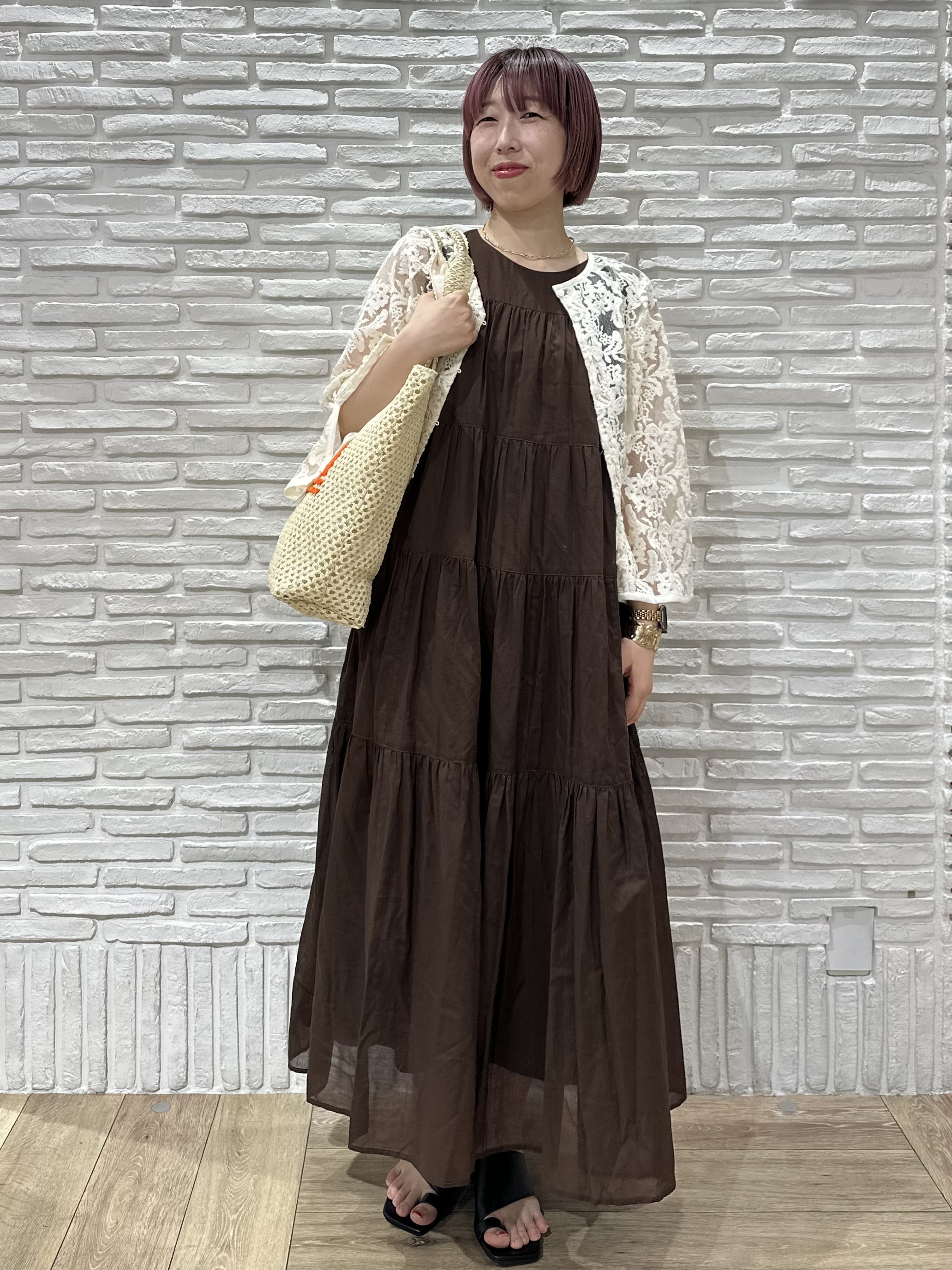 Hana...eさんの「index｜刺繍レースショートブラウス【洗える】」を使ったコーディネート