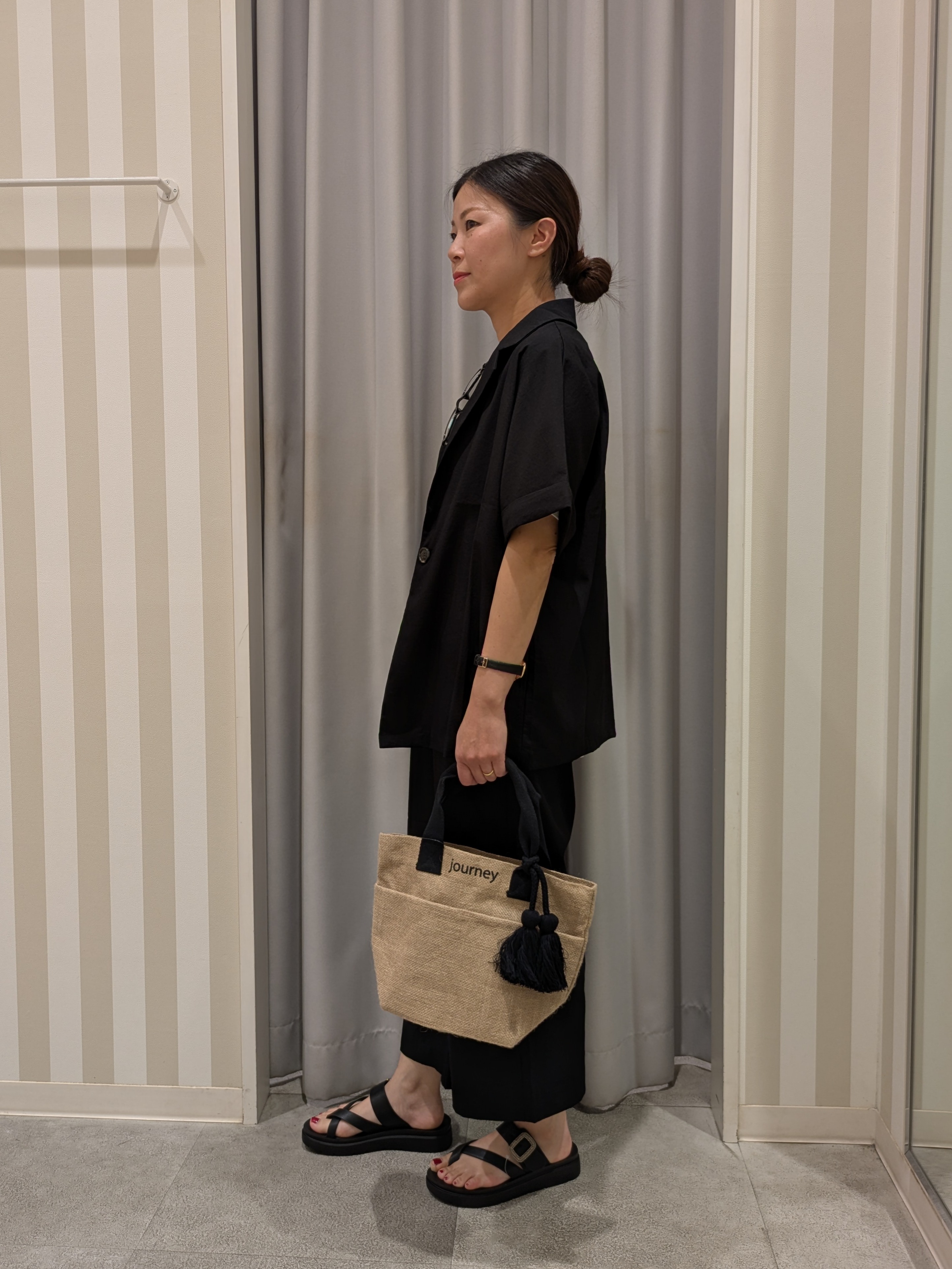 𝐂𝐡𝐢𝐢 &hearts;(ちー)さんの「SHOO･LA･RUE｜【高レビュー/洗濯機可/セットアップ可】軽凛(かろりん) ひんやり半袖ジャケット」を使ったコーディネート