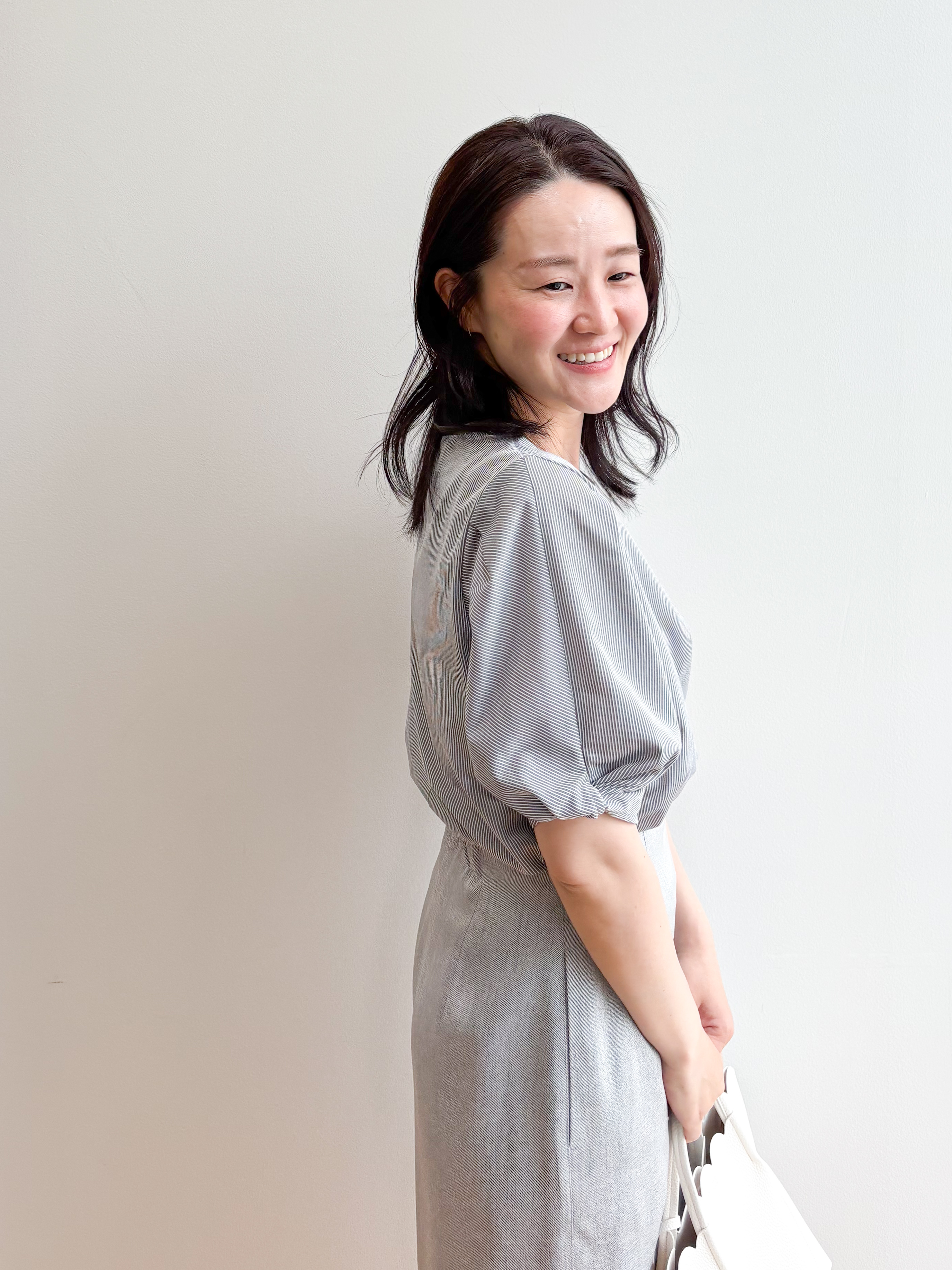 そねなおさんの「index｜【吸水速乾】ストライプ調デザインスリーブトップス《洗濯機OK》」を使ったコーディネート