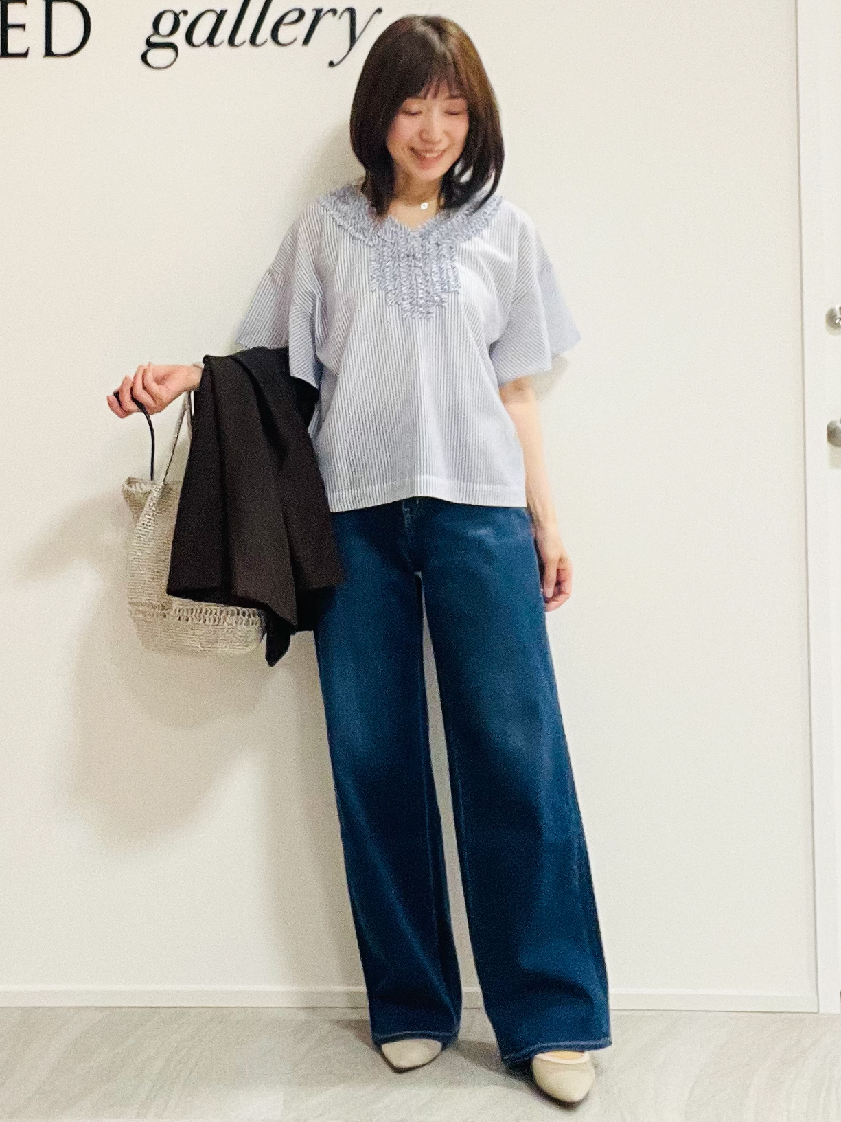 めいさんの「UNTITLED｜【程よいシアー感/洗える】エアリーバイオジャケット」を使ったコーディネート