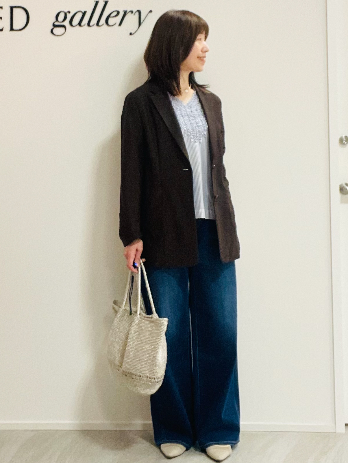 めいさんの「UNTITLED｜【程よいシアー感/洗える】エアリーバイオジャケット」を使ったコーディネート
