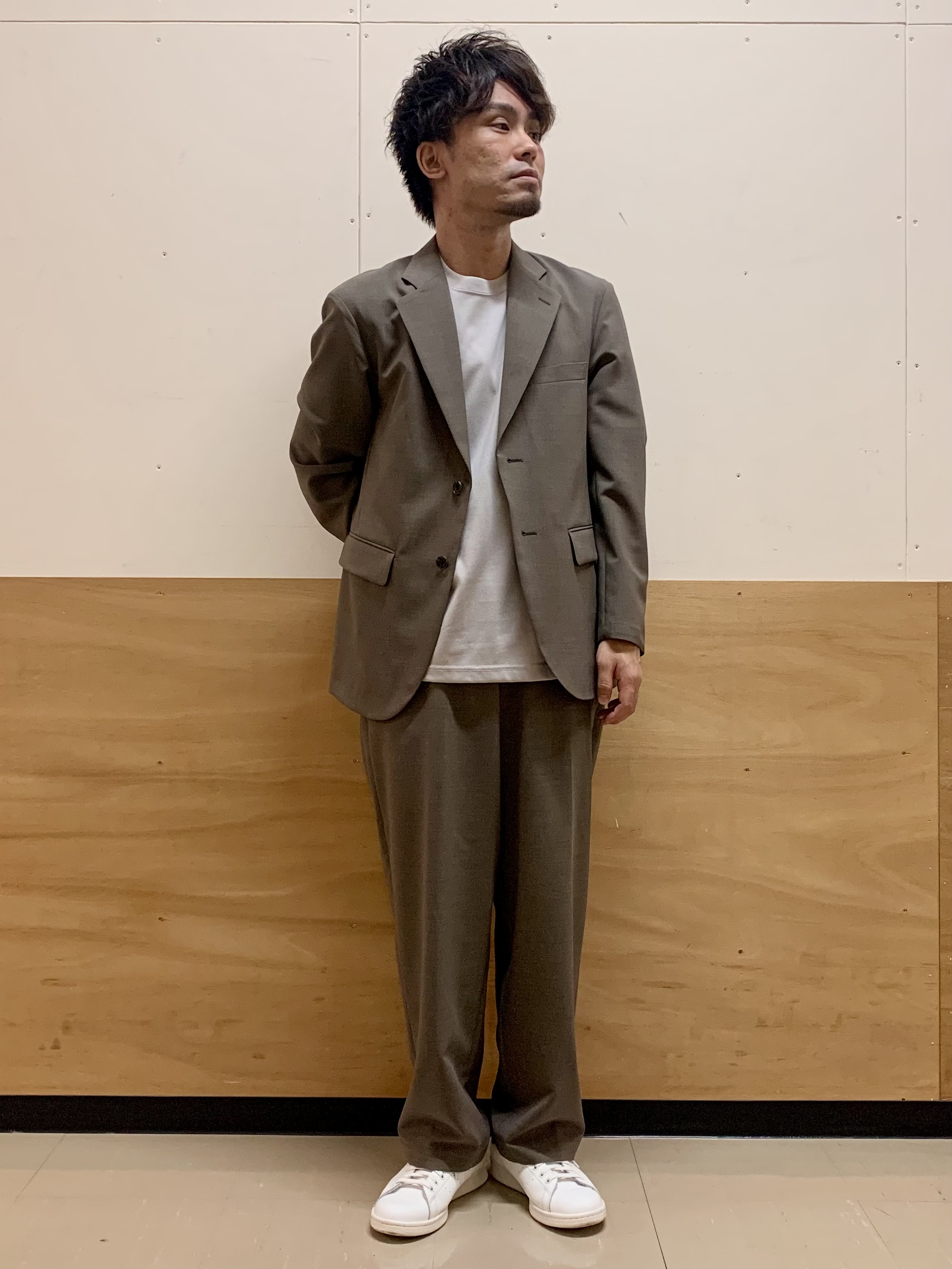 MATUさんの「THE SHOP TK｜AVANT LINO リラックスジャケット セットアップ可／洗濯機OK」を使ったコーディネート
