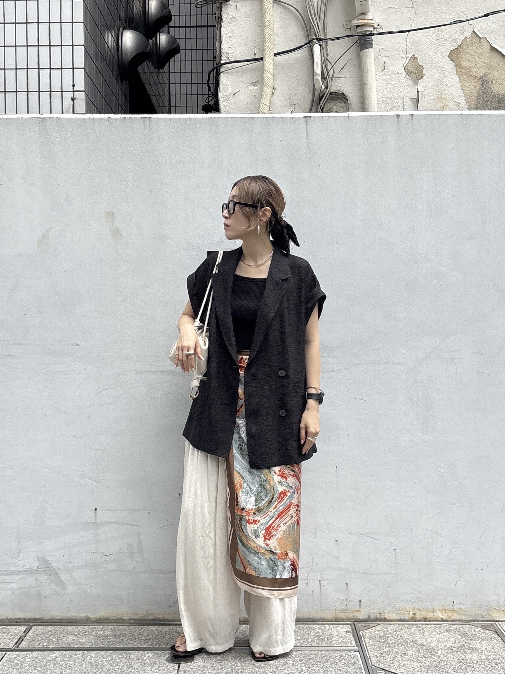 kotakiさんの「INDIVI｜ワッシャーシアーダブルジャケット」を使ったコーディネート
