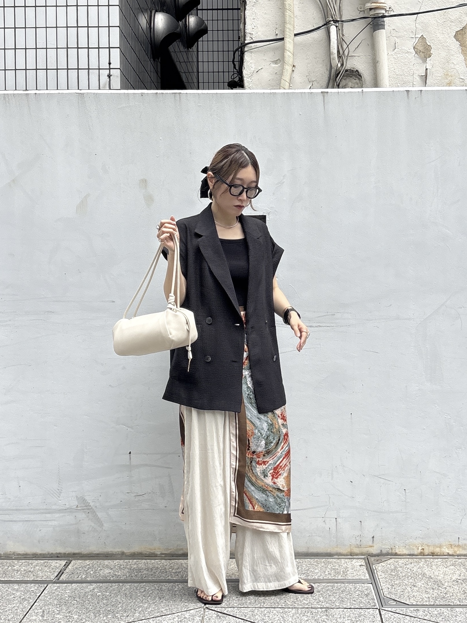kotakiさんの「INDIVI｜ワッシャーシアーダブルジャケット」を使ったコーディネート