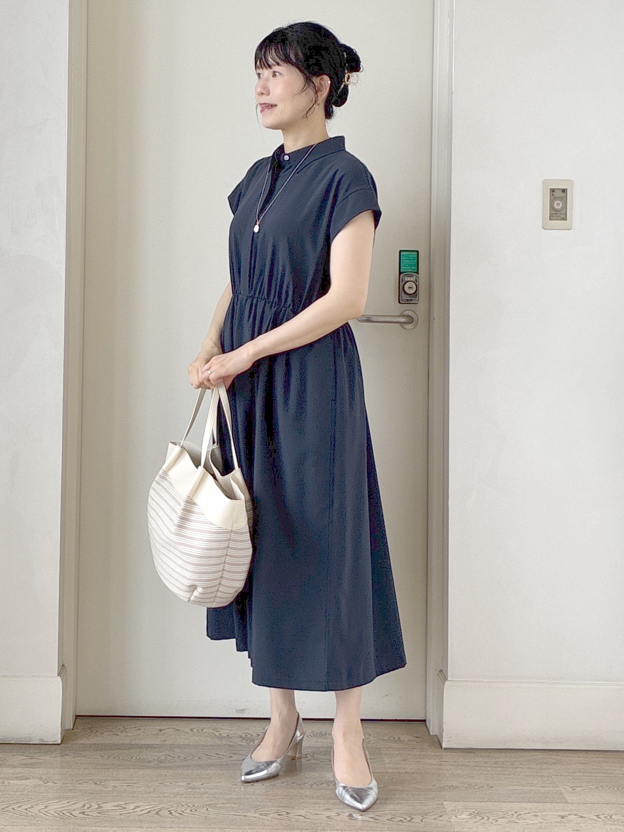  beni_gingerさんの「Reflect｜フレンチスリーブシャツワンピース」を使ったコーディネート
