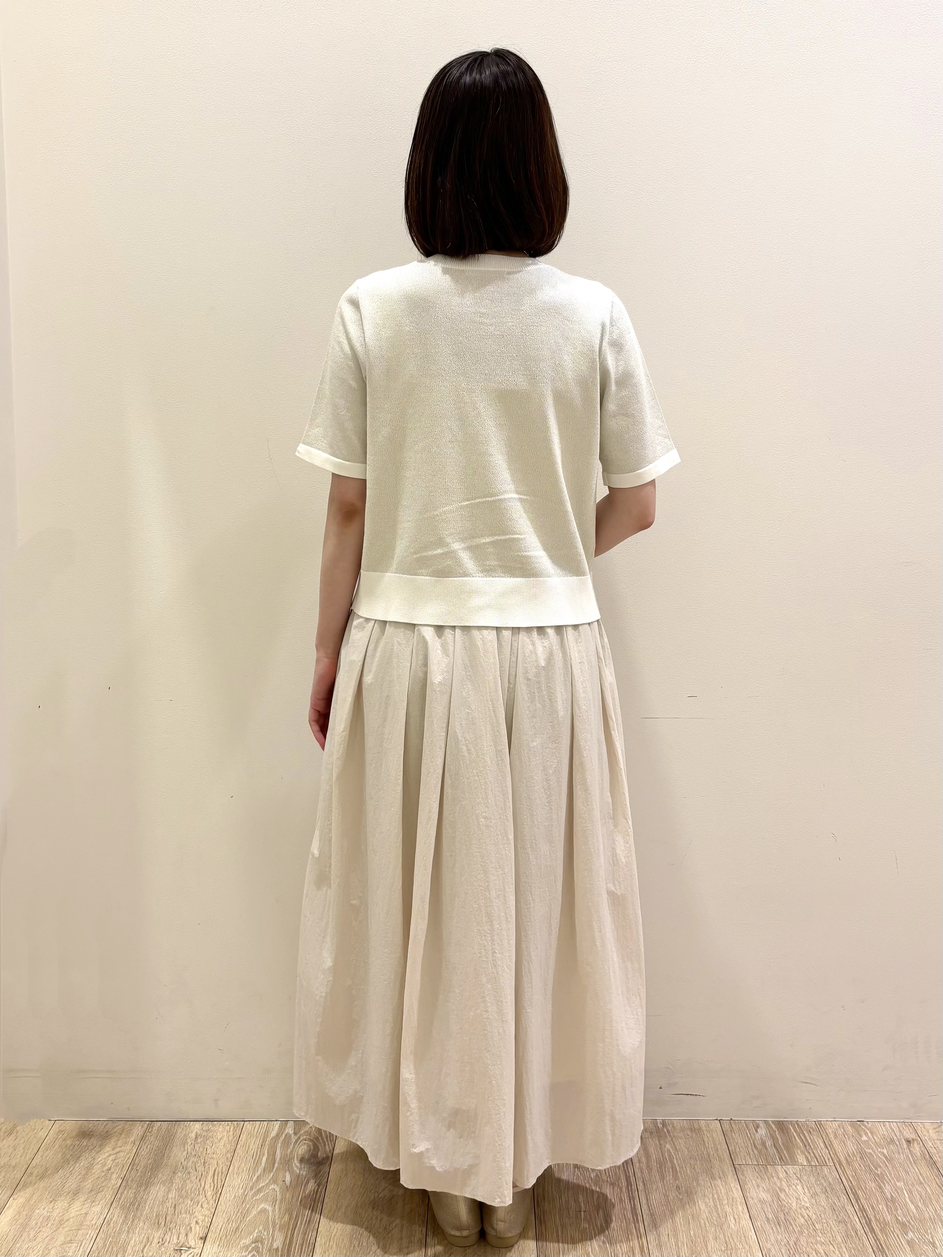 honamiさんの「index｜ラメアソートバイカラー半袖カーディガン【洗濯機OK】」を使ったコーディネート