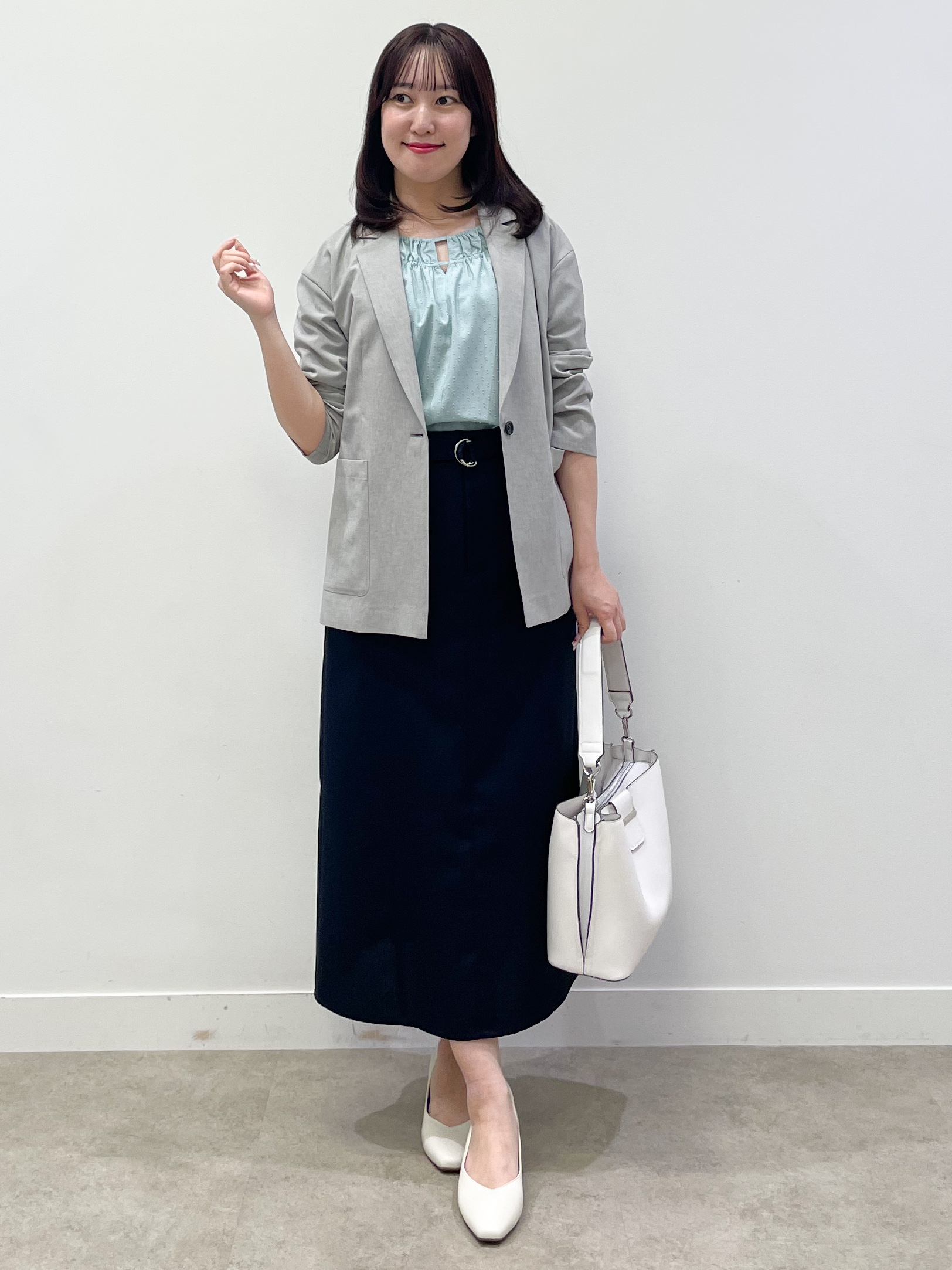 yukariさんの「Reflect｜【SS-4Lサイズ／接触冷感／シワになりにくい】リラクシーテーラードジャケット」を使ったコーディネート