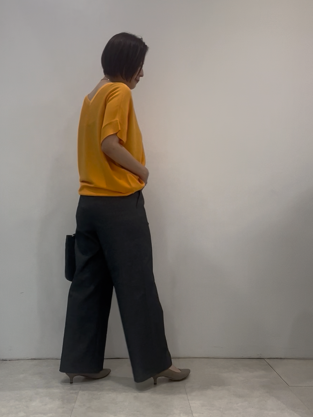 まどかさんの「UNTITLED｜【11色展開/体型カバー】前後2WAYフレンチスリーブニット」を使ったコーディネート