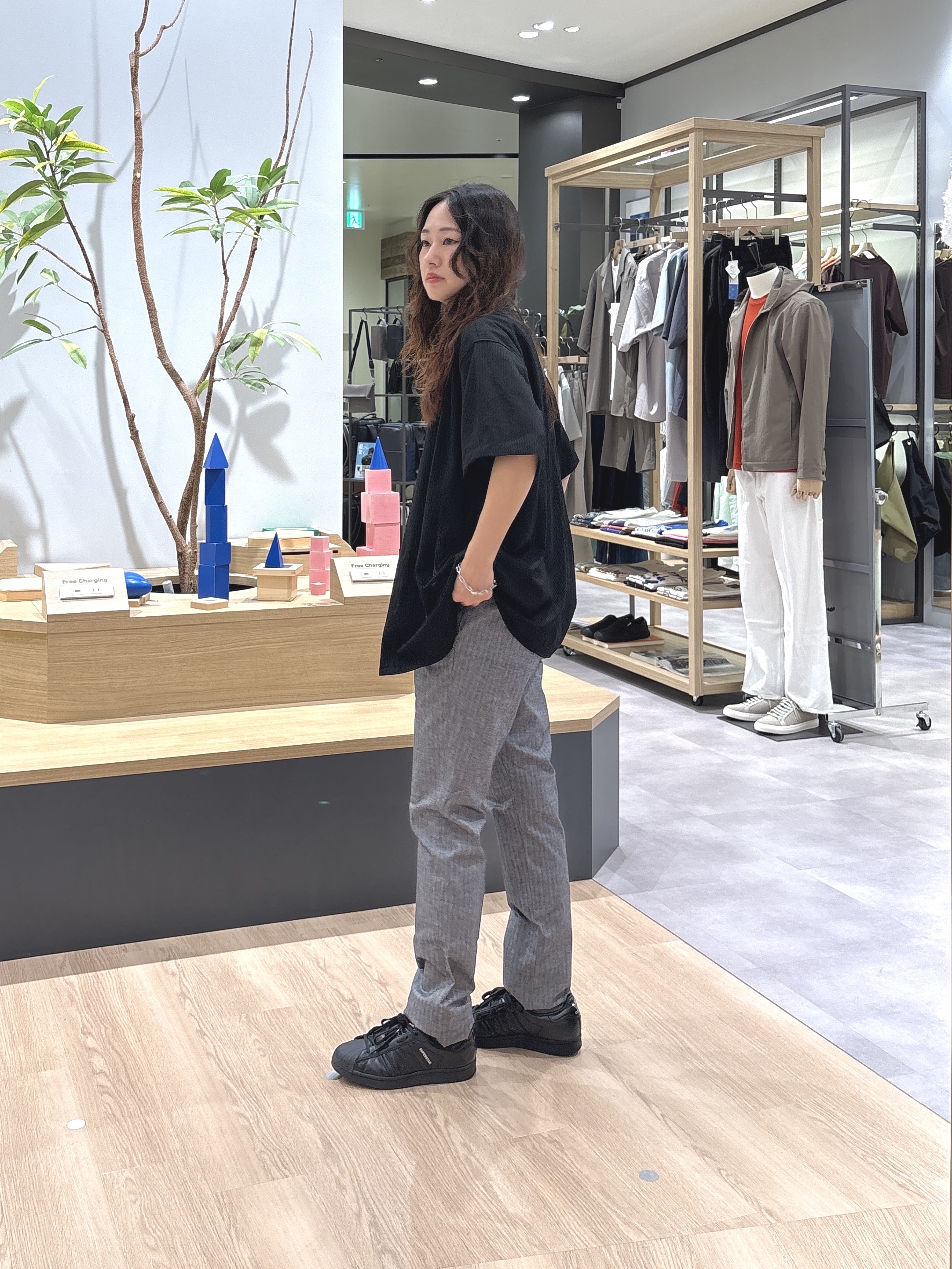 よぴさんの「TAKEO KIKUCHI｜【通気性】トリコットサッカー オープンカラー シャツ」を使ったコーディネート