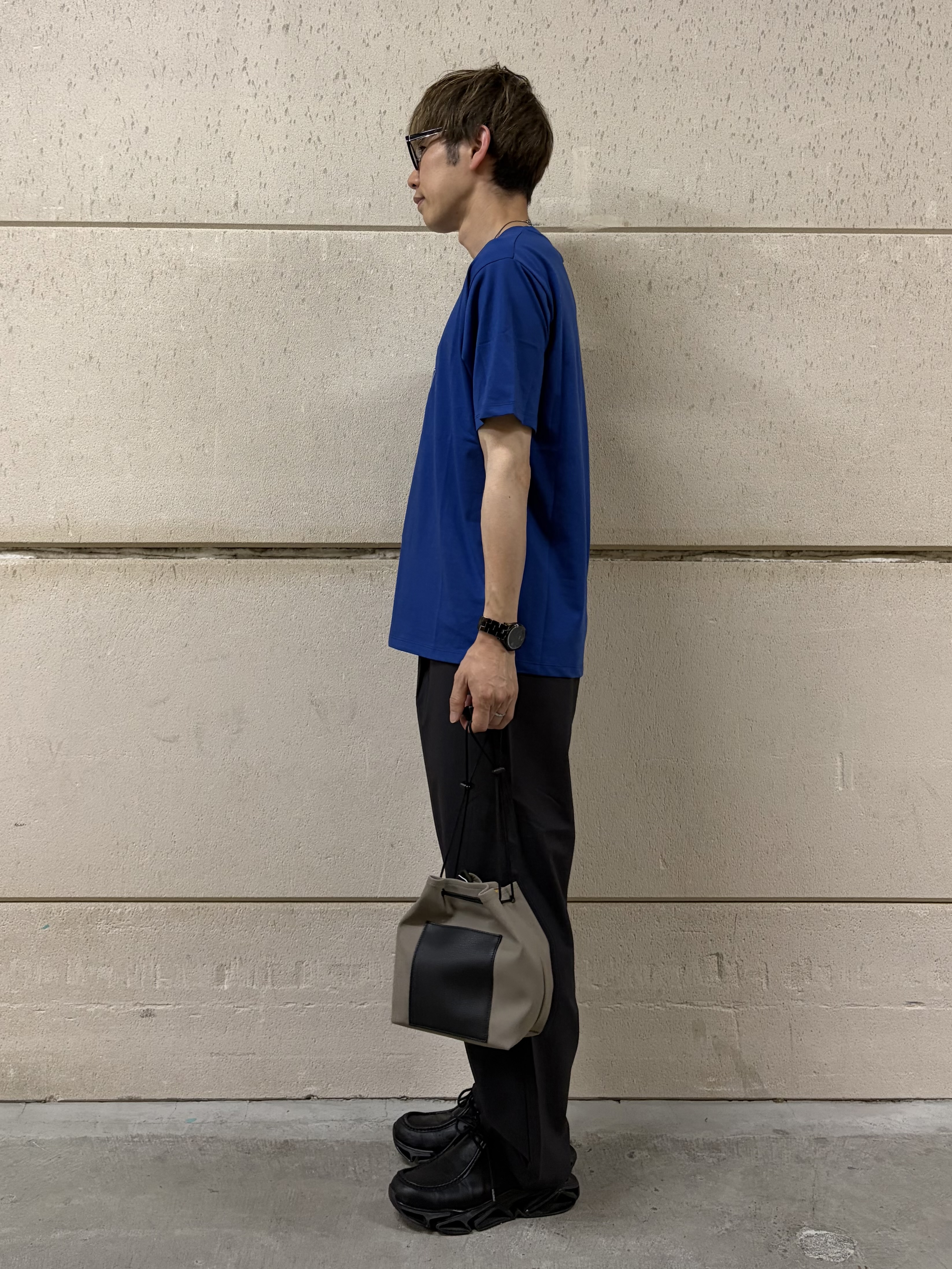 つーじーさんの「THE SHOP TK｜COOLロゴ半袖Tシャツ 接触冷感／洗濯機OK」を使ったコーディネート