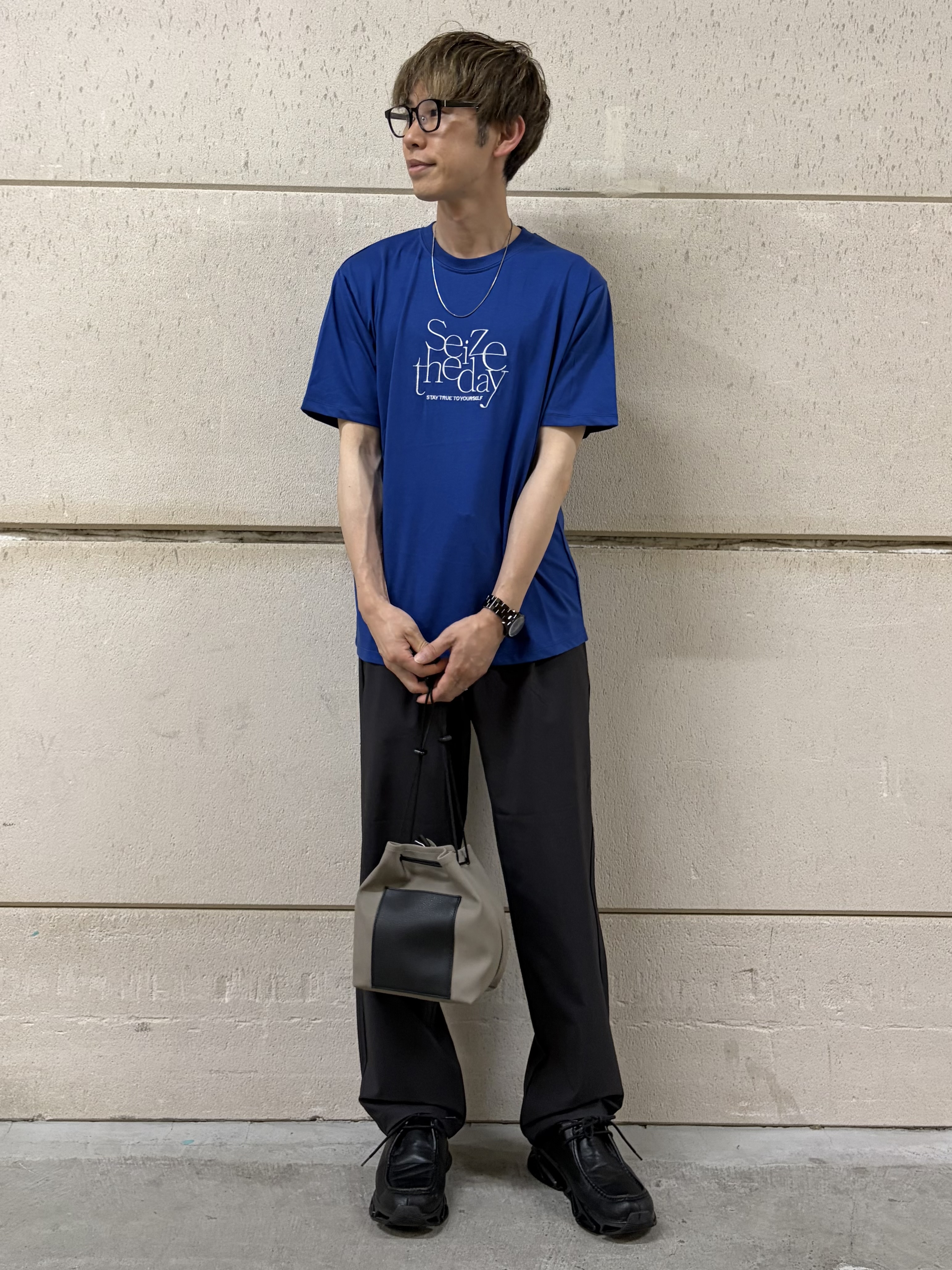 つーじーさんの「THE SHOP TK｜COOLロゴ半袖Tシャツ 接触冷感／洗濯機OK」を使ったコーディネート