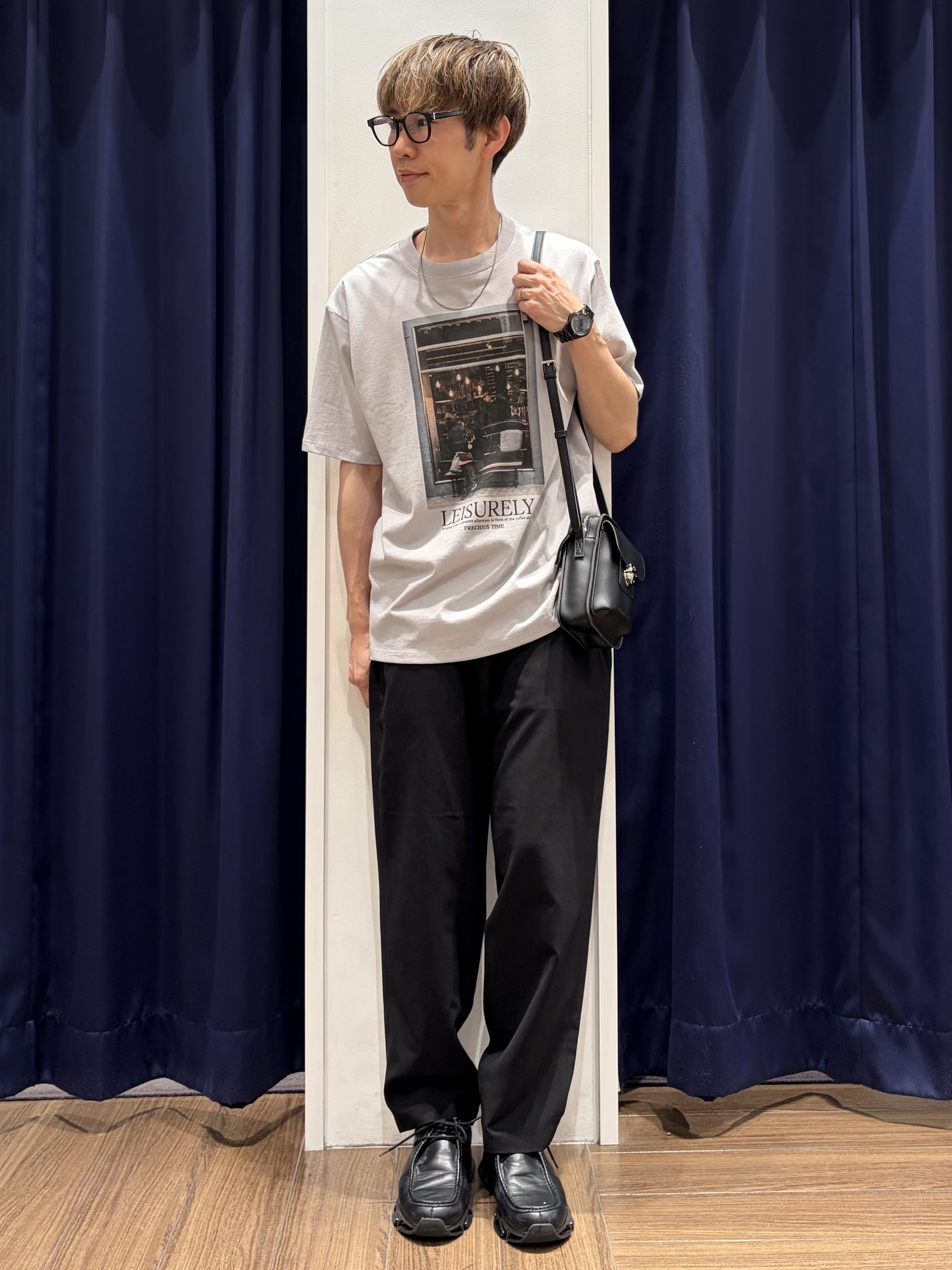 つーじーさんの「THE SHOP TK｜モノクロ フォトグラフィー 半袖Tシャツ 洗濯機OK」を使ったコーディネート
