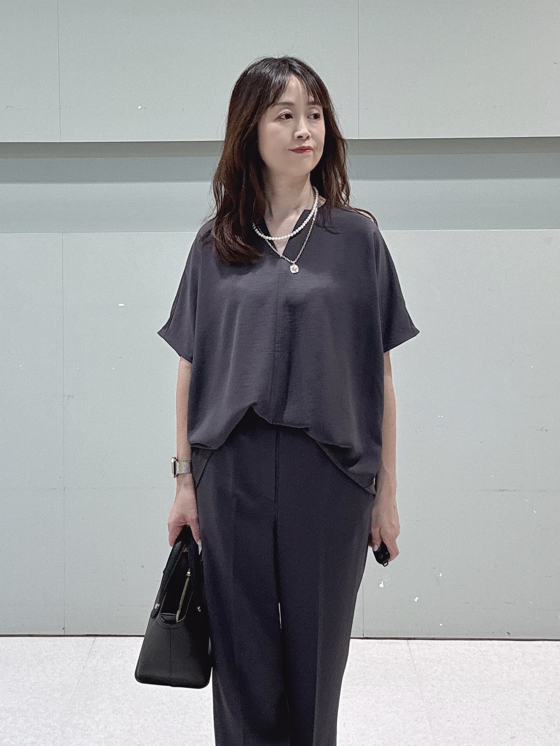 makiさんの「UNTITLED｜【9色展開/アンサンブル可】コットンクルーネックカーディガン」を使ったコーディネート