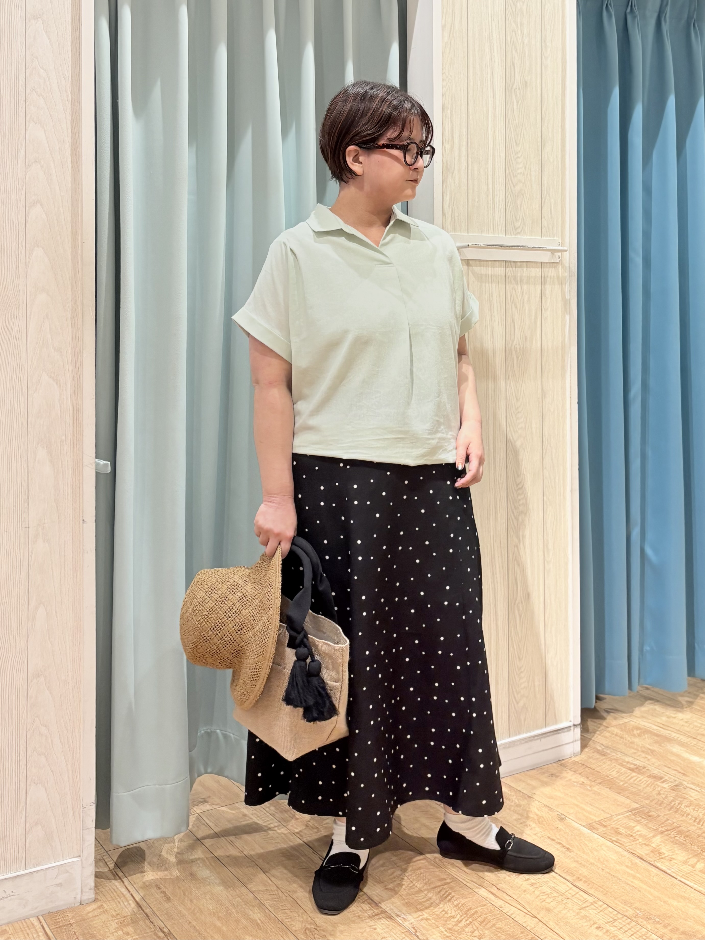 砂糖さんの「SHOO･LA･RUE｜【ひんやり/UV】インせず着られる フレンチリネンスキッパーシャツ」を使ったコーディネート