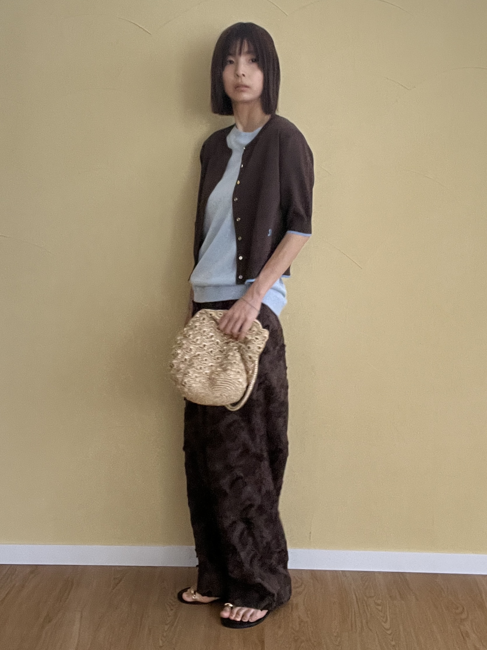misaさんの「DRESSTERIOR｜メタリック クロッシェ バッグ」を使ったコーディネート