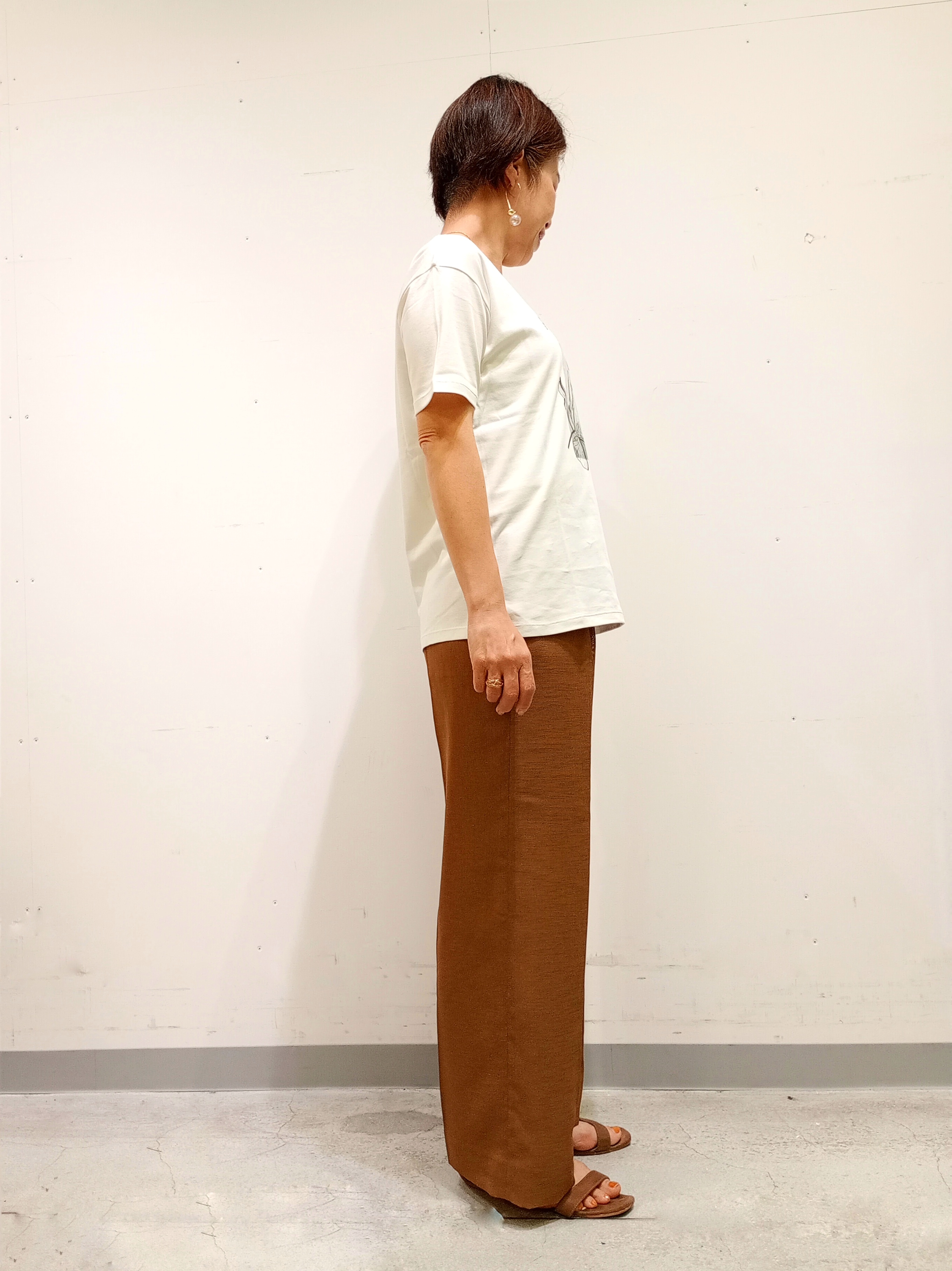 Kさんの「INDIVI｜【UVケア／選べるグラフィック】スムースジャージTシャツ」を使ったコーディネート