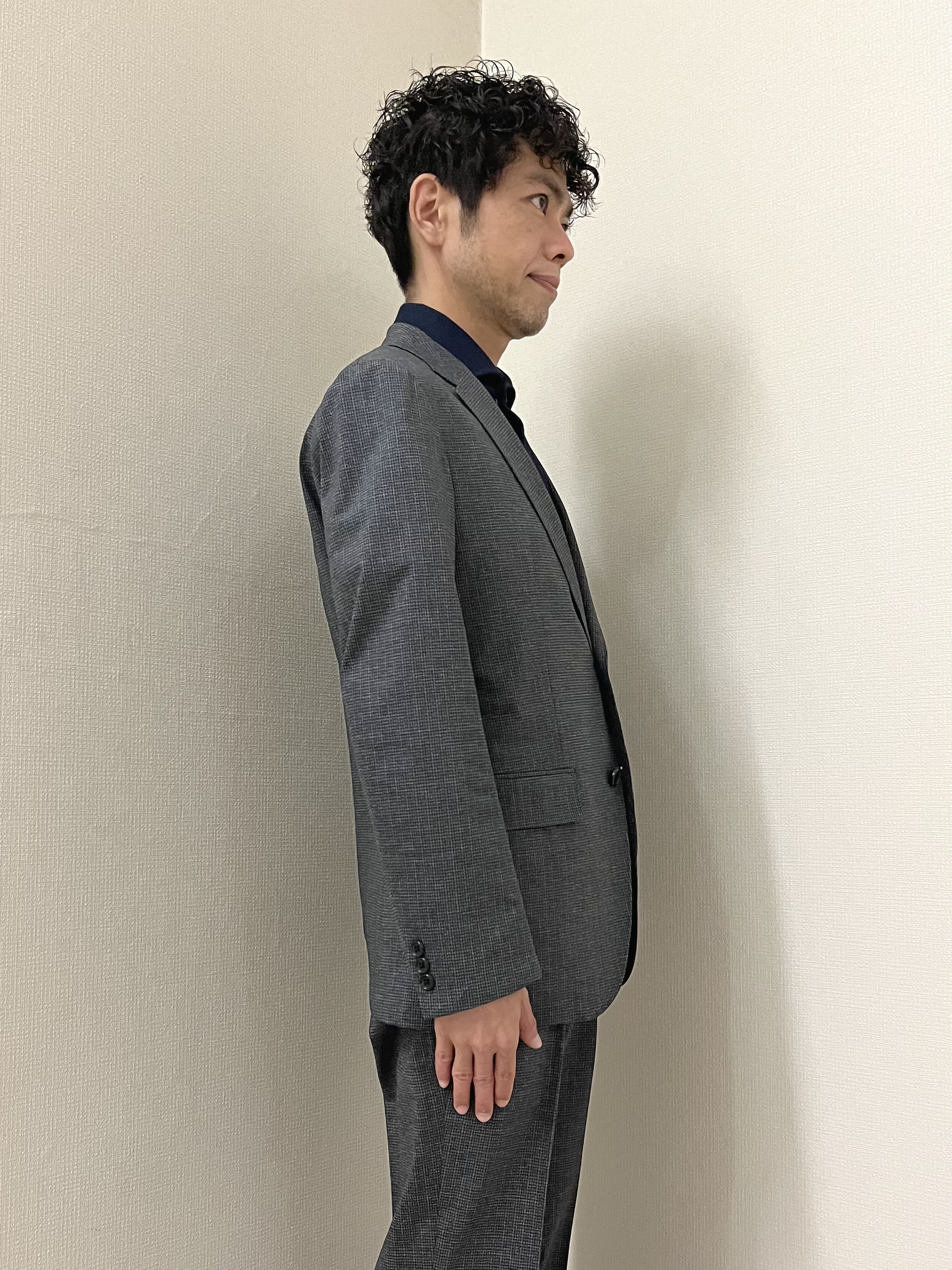 URAさんの「TAKEO KIKUCHI｜【通気性】ジャージ千鳥柄 ジャケット」を使ったコーディネート
