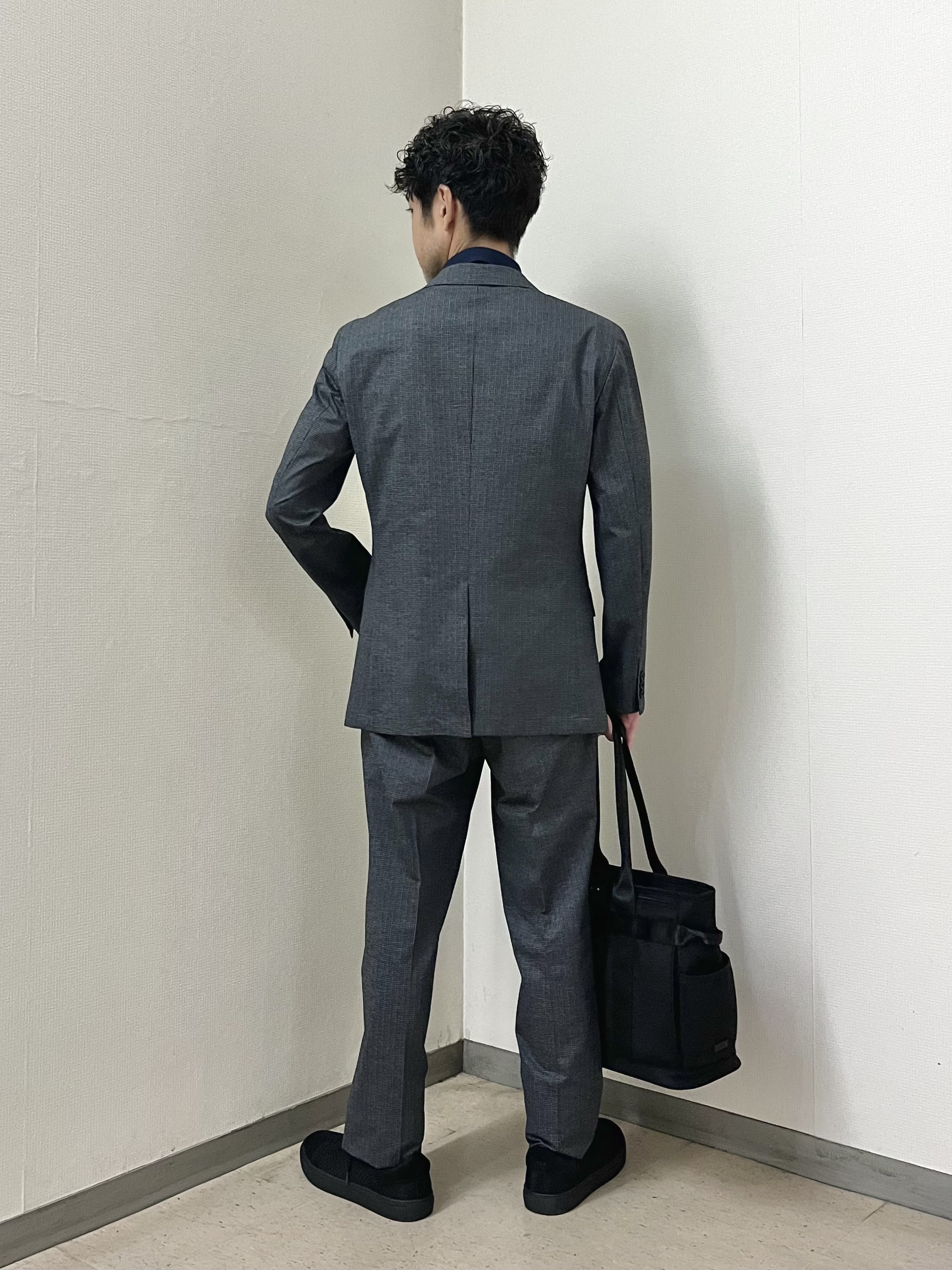 URAさんの「TAKEO KIKUCHI｜【通気性】ジャージ千鳥柄 ジャケット」を使ったコーディネート