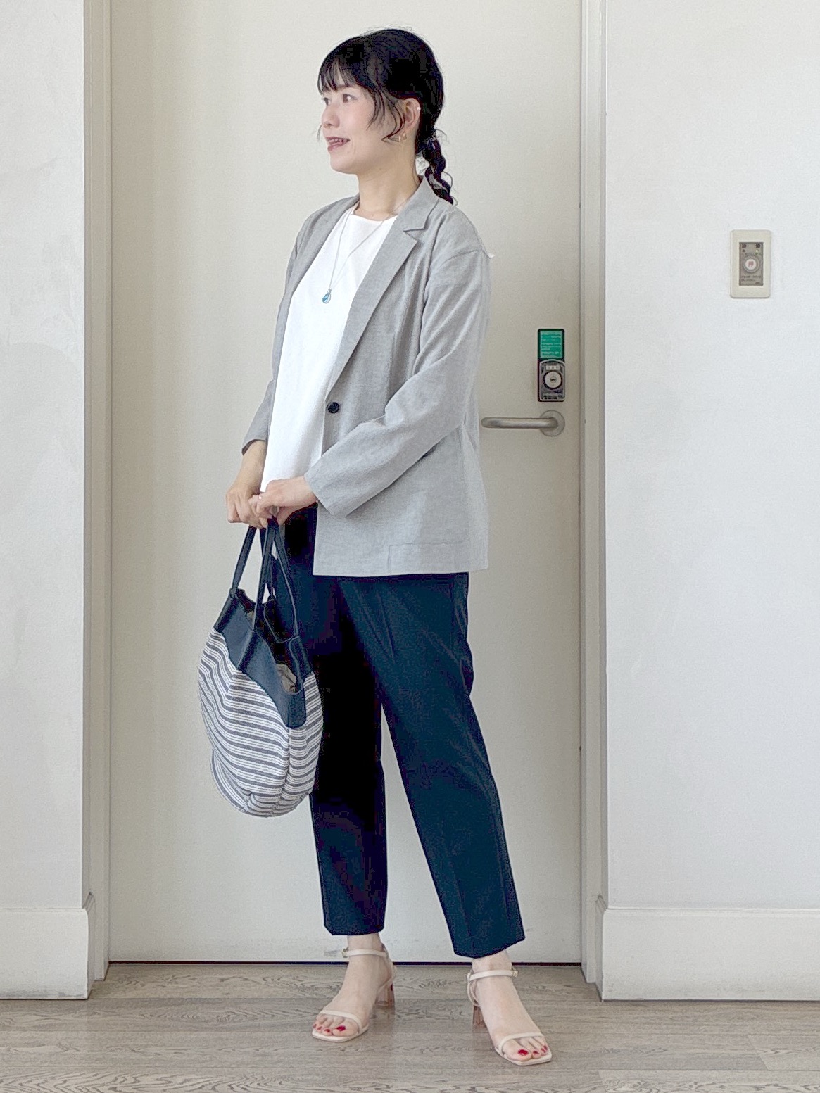  beni_gingerさんの「Reflect｜【SS-4Lサイズ／接触冷感／シワになりにくい】リラクシーテーラードジャケット」を使ったコーディネート