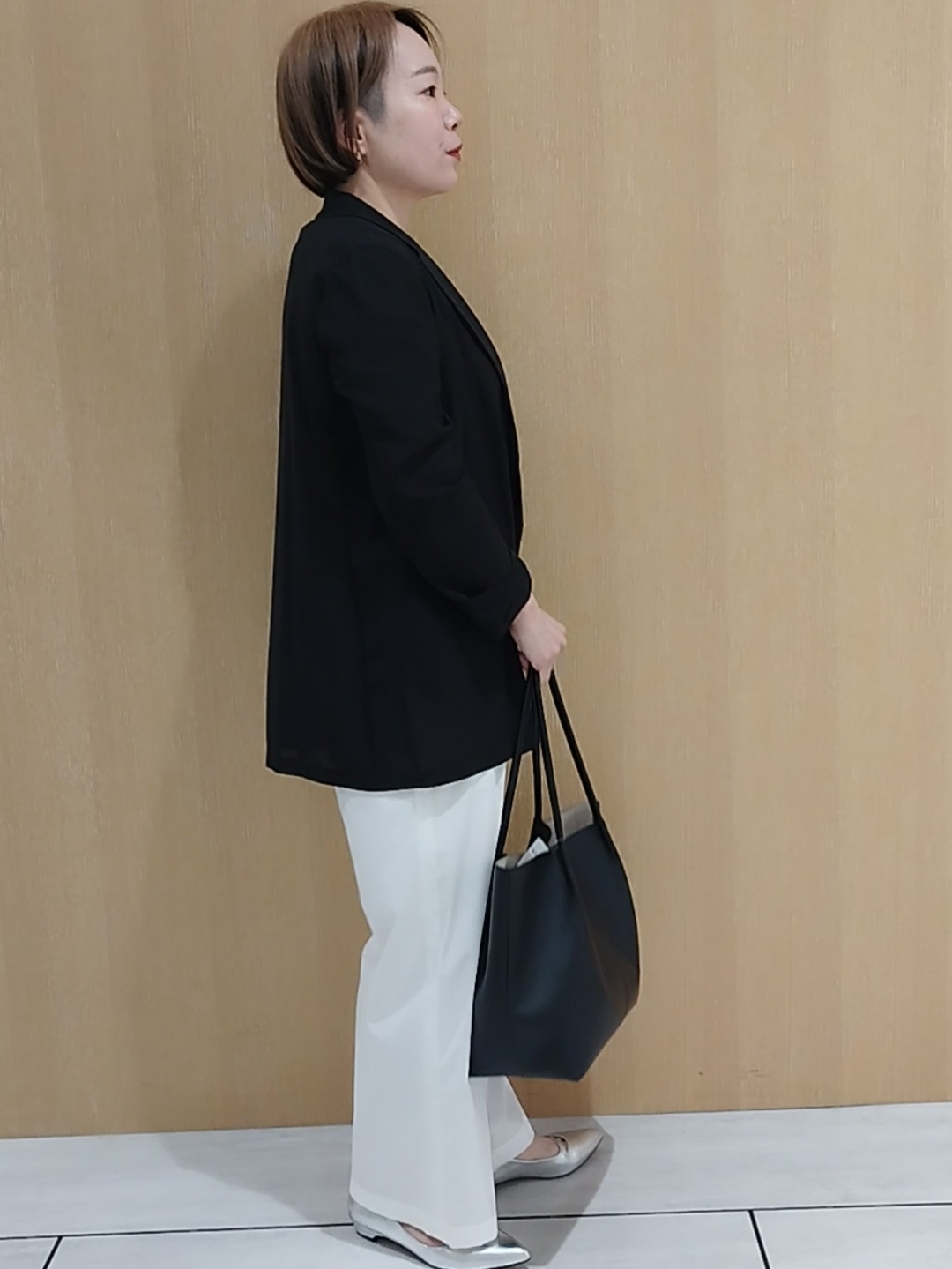 s u g iさんの「UNTITLED｜【セットアップ可/接触冷感/通気性】ドライシアーダブルジャケット」を使ったコーディネート