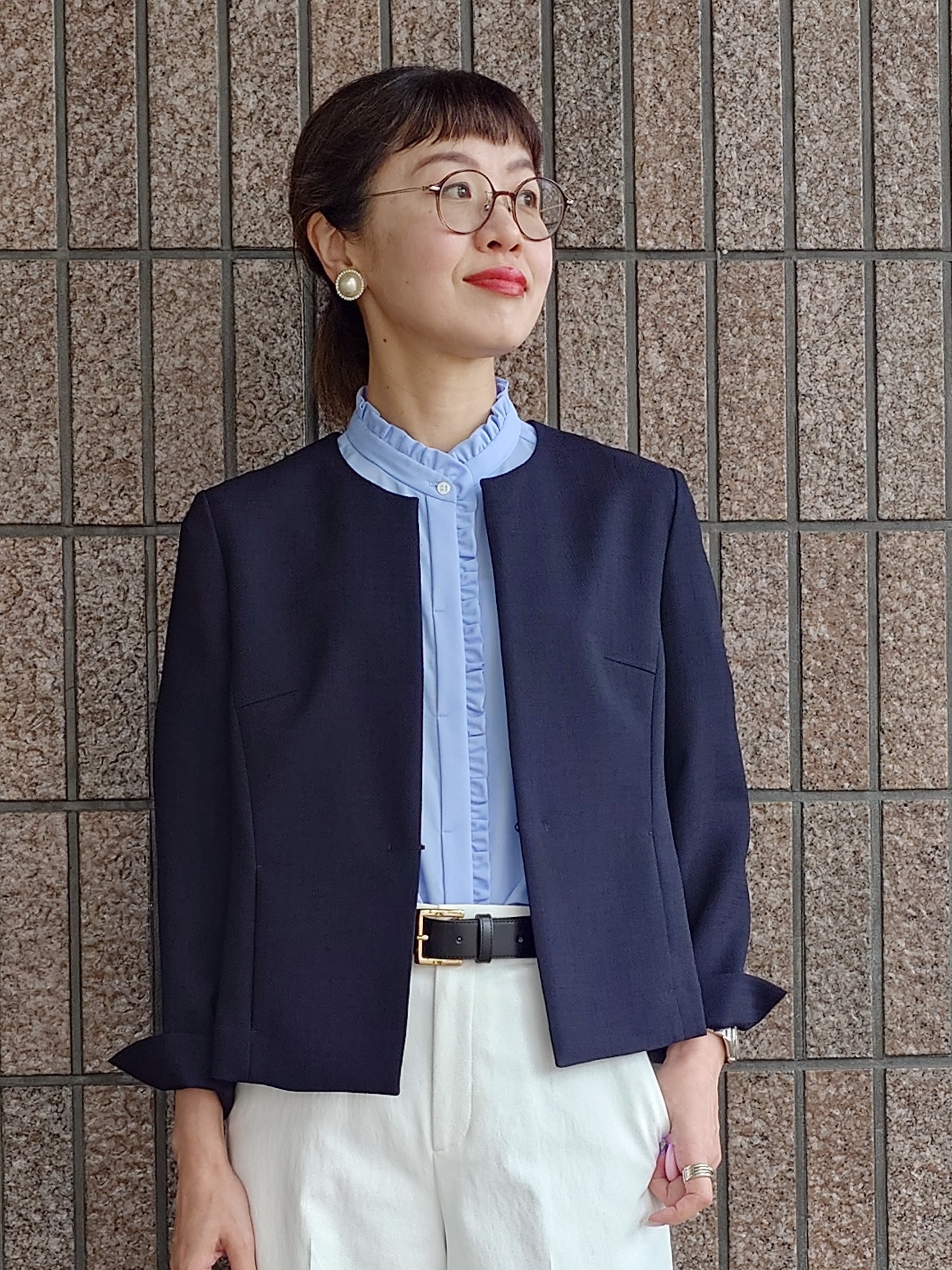 MUTSUKOさんの「UNTITLED｜【清涼感/洗える】ミニマルシルエットジャケット」を使ったコーディネート