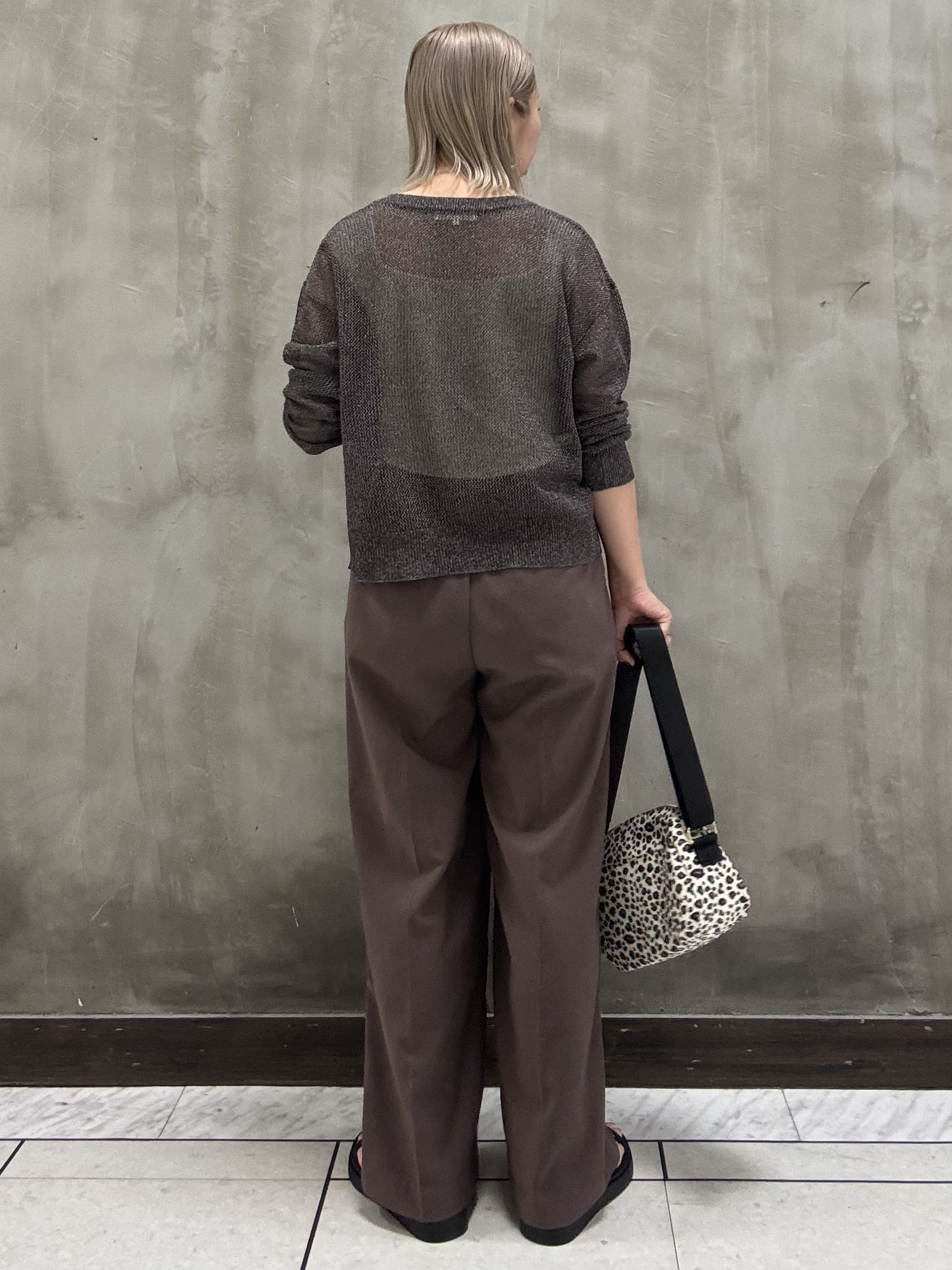 minaさんの「grove｜【貴島明日香さん着用】ラメメッシュキーネックカーディガン」を使ったコーディネート