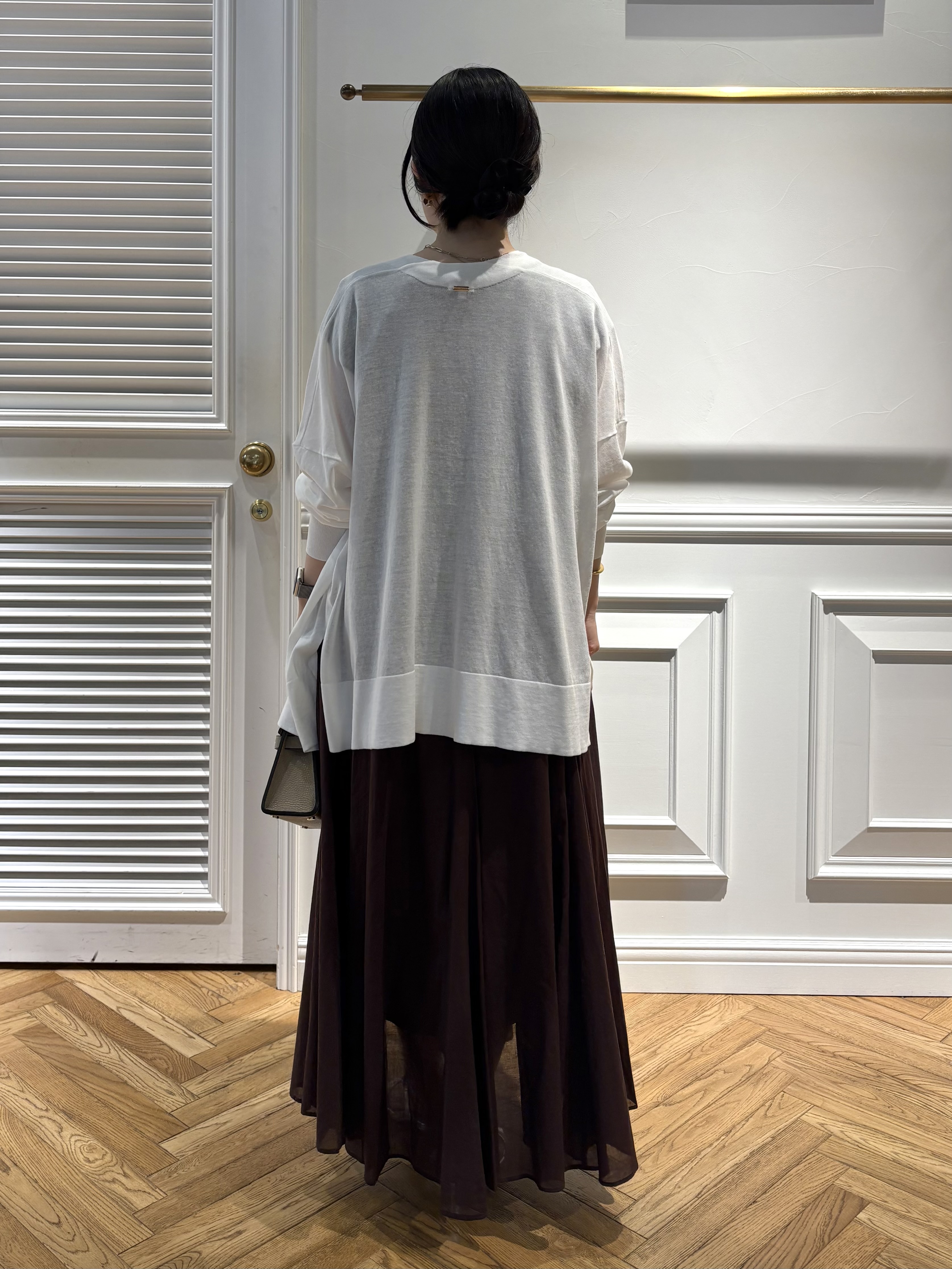 cocoさんの「DRESSTERIOR｜【きれいめ/ウォッシャブル】コットンローンフレンチスリーブワンピ」を使ったコーディネート