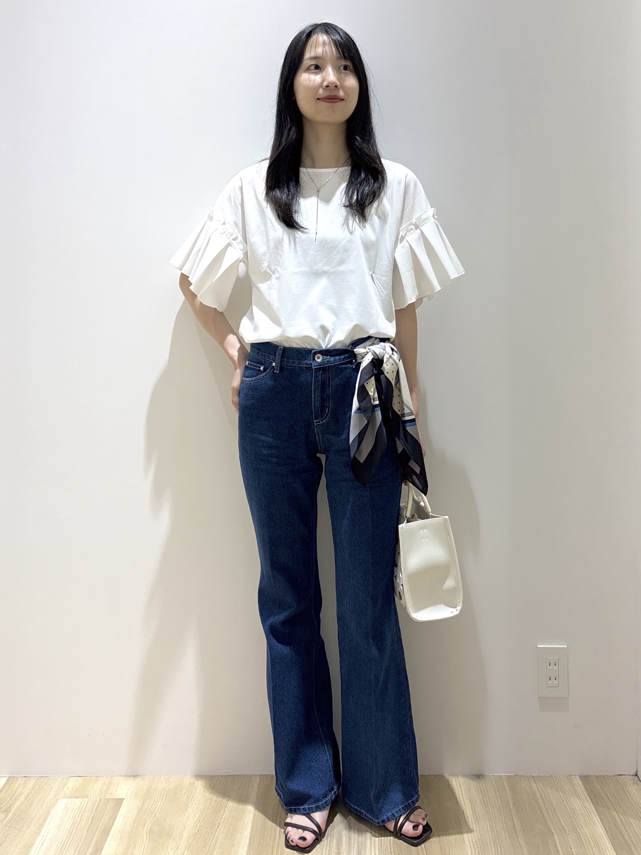 sachikoさんの「OPAQUE.CLIP｜【接触冷感】タックスリーブカットソー《洗濯機OK》」を使ったコーディネート