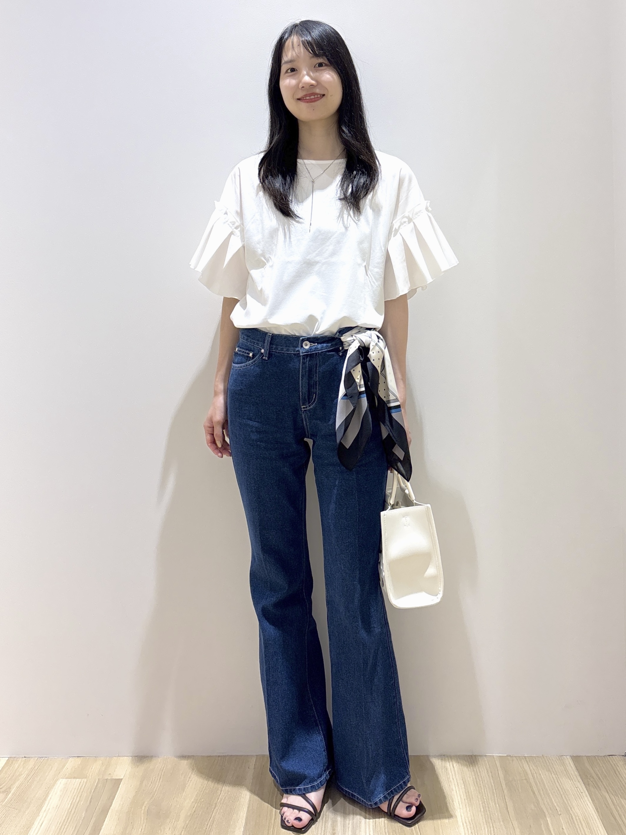 sachikoさんの「OPAQUE.CLIP｜【接触冷感】タックスリーブカットソー《洗濯機OK》」を使ったコーディネート