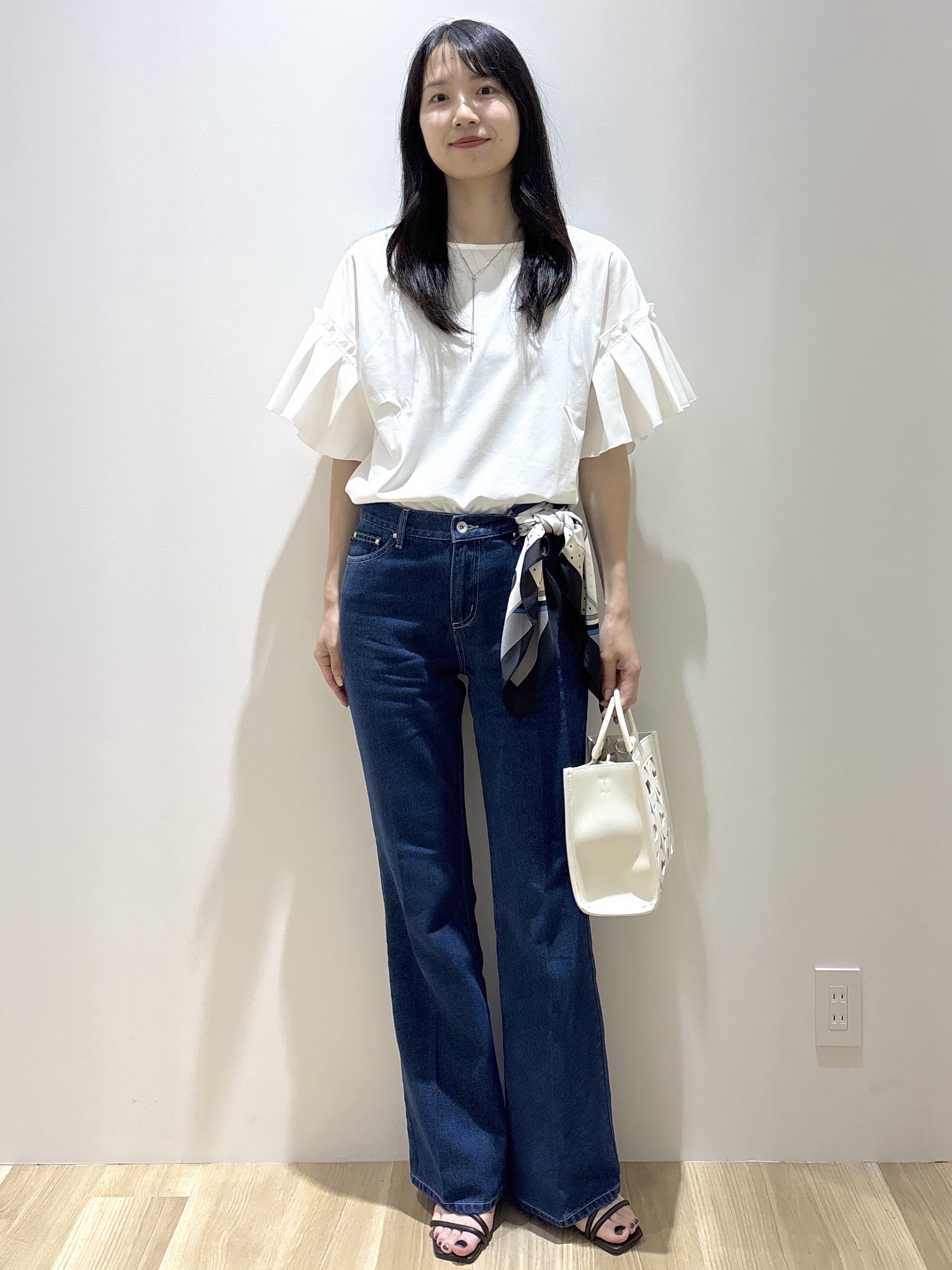 sachikoさんの「OPAQUE.CLIP｜【接触冷感】タックスリーブカットソー《洗濯機OK》」を使ったコーディネート
