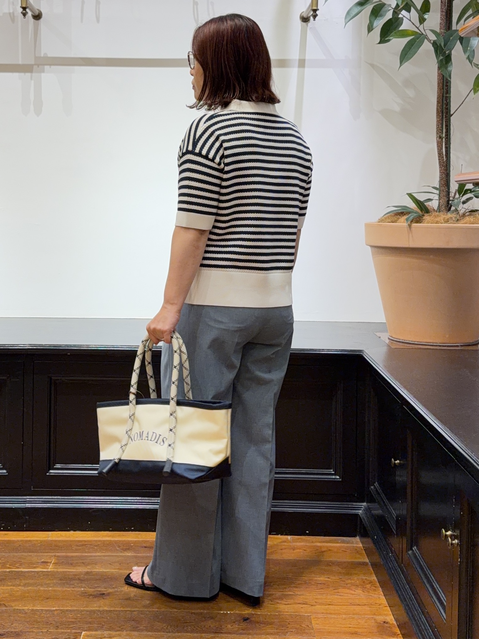 Asamiさんの「DRESSTERIOR｜ウォッシャブルスキッパークロップドニット」を使ったコーディネート
