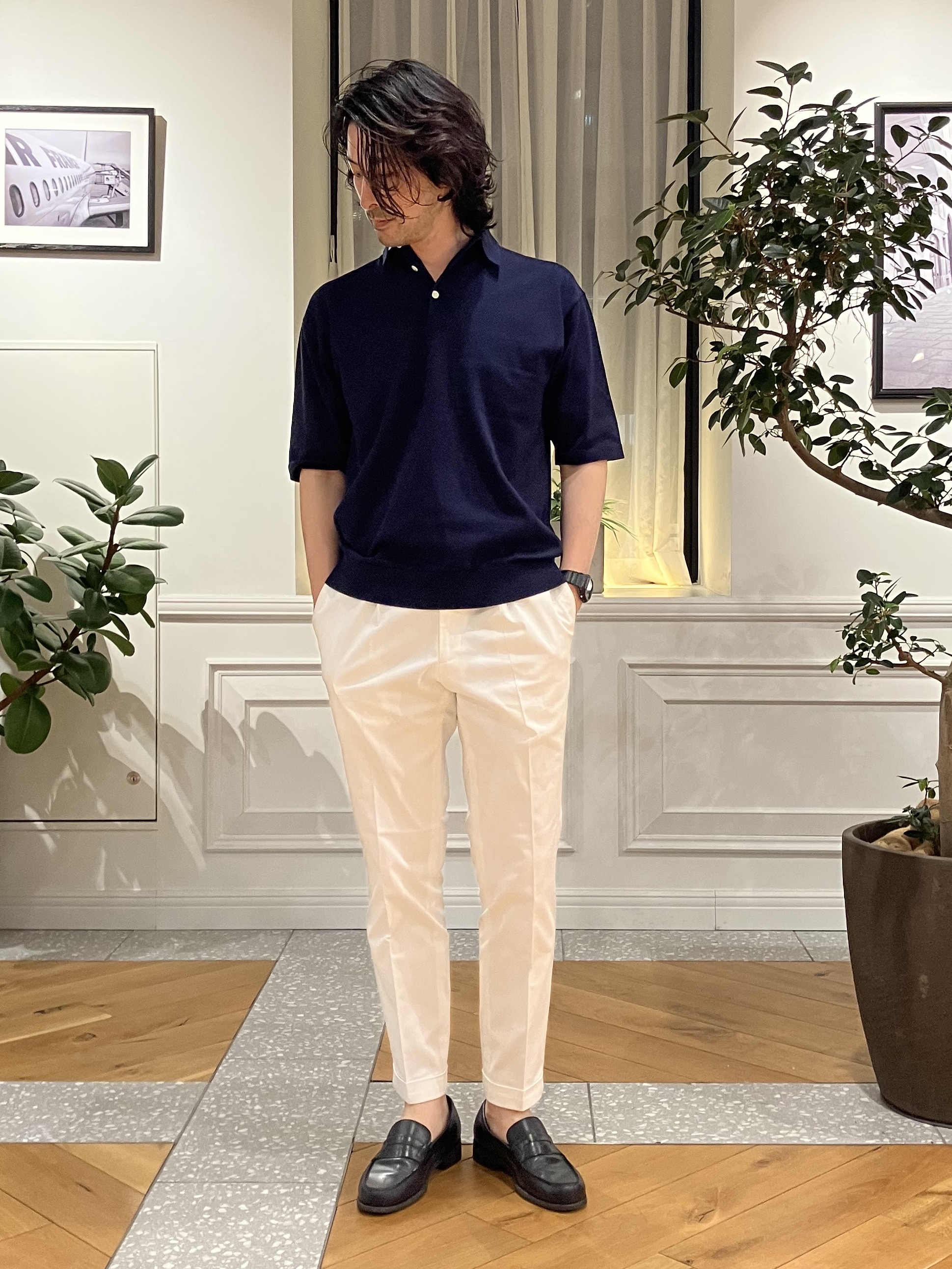 junyaさんの「DRESSTERIOR｜【干場義雅&times;DRESSTERIOR】ウォッシャブル ニットポロシャツ」を使ったコーディネート