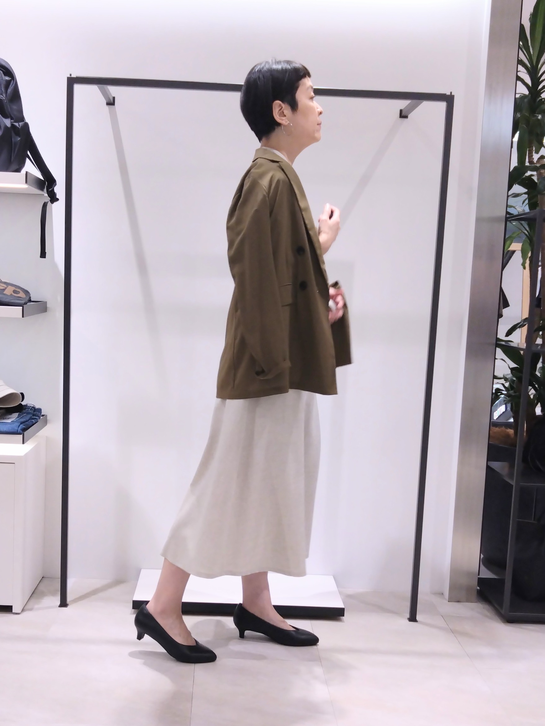まちこさんの「UNTITLED｜【接触冷感/UVカット/イージーケア】テーラードカラーワンピース」を使ったコーディネート