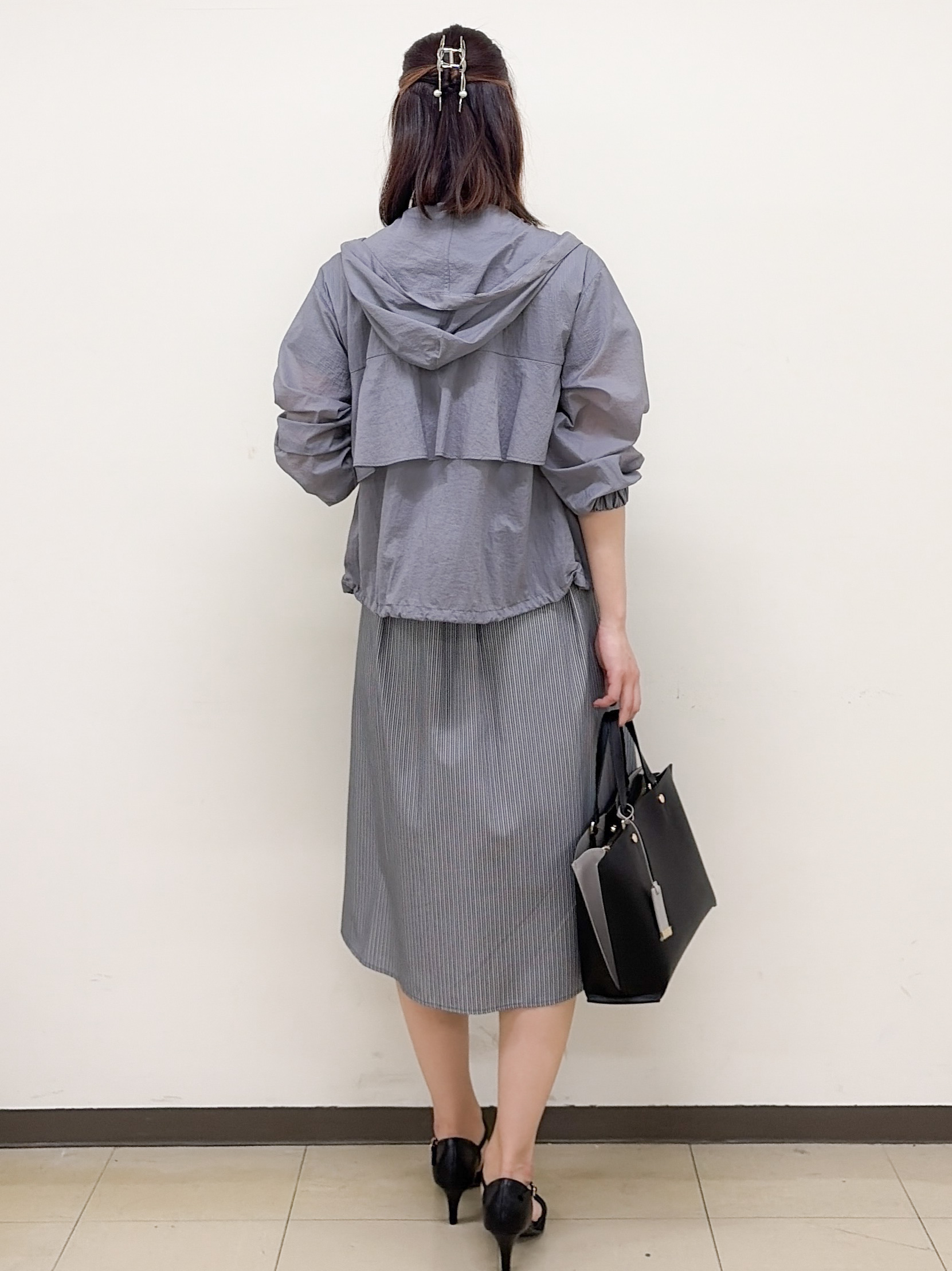 yurinaさんの「index｜【接触冷感／UV】ストライプタックシャツワンピース《洗濯機OK》」を使ったコーディネート