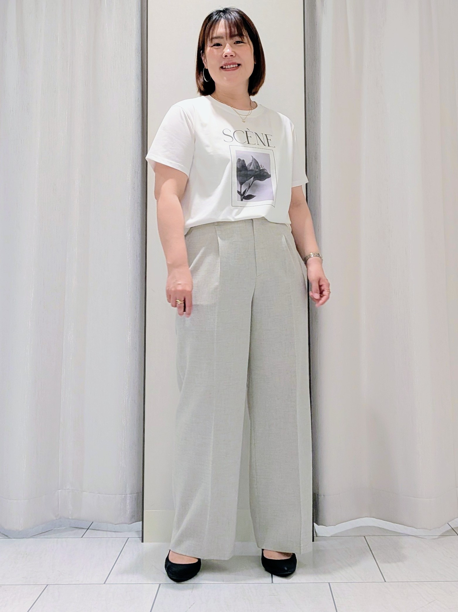Onumaさんの「UNTITLED｜【さらりと快適/セットアップ可/UV/接触冷感】スラブカラーレスジャケット」を使ったコーディネート