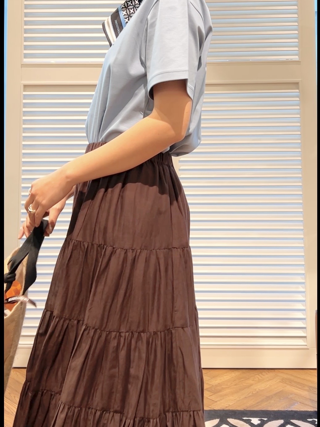 OCHIAIさんの「DRESSTERIOR｜【接触冷感／抗菌防臭／消臭】アイスクリアコットンフレンチロゴT」を使ったコーディネート