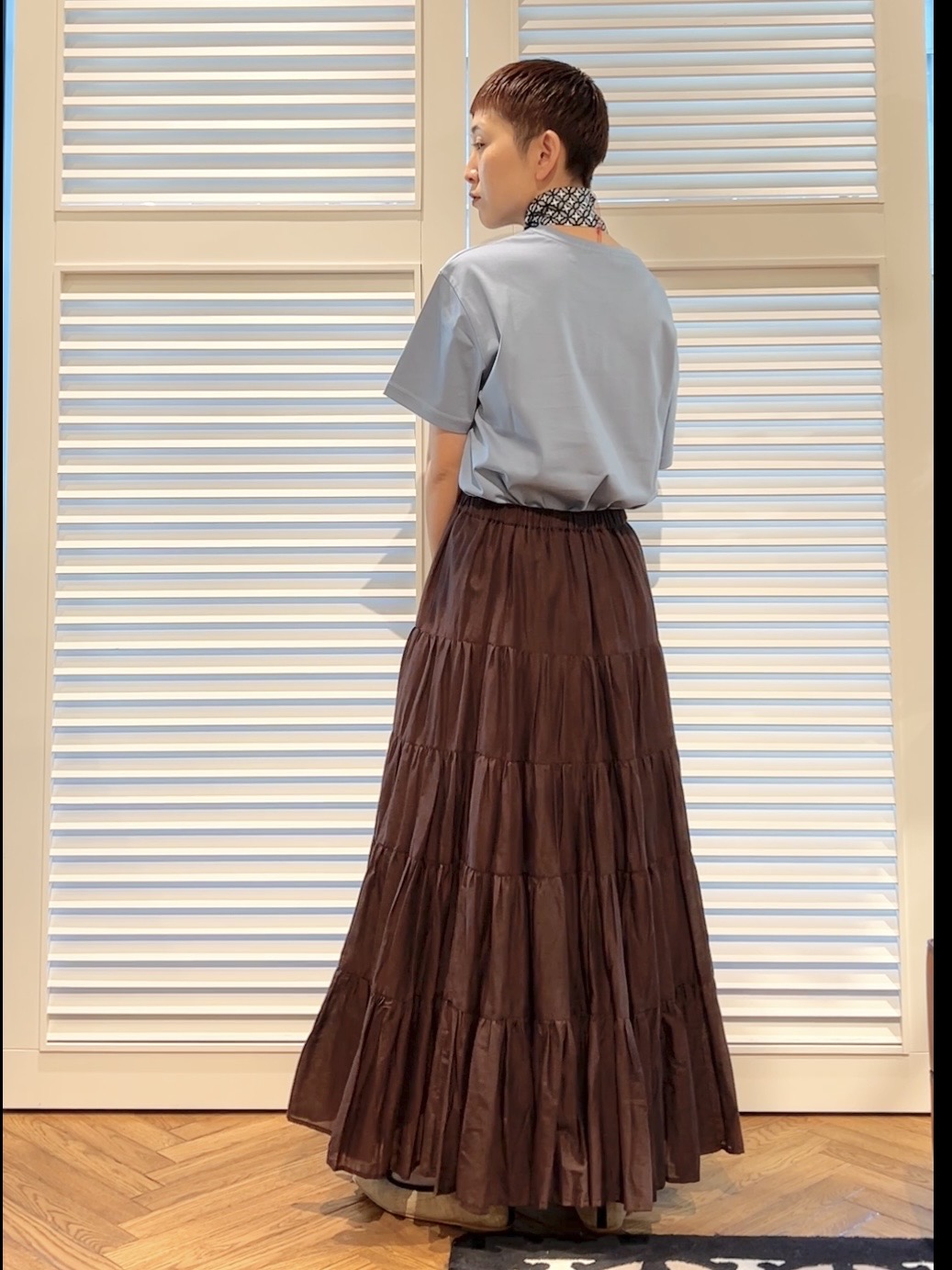 OCHIAIさんの「DRESSTERIOR｜【接触冷感／抗菌防臭／消臭】アイスクリアコットンフレンチロゴT」を使ったコーディネート