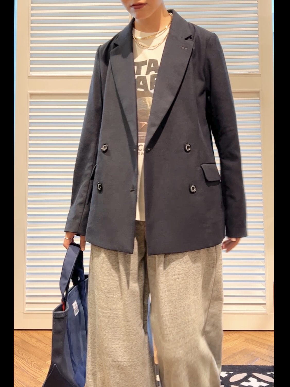 OCHIAIさんの「DRESSTERIOR｜【セットアップ可/吸水速乾/ウォッシャブル】リネンブレンドオックスダブルジャケット」を使ったコーディネート