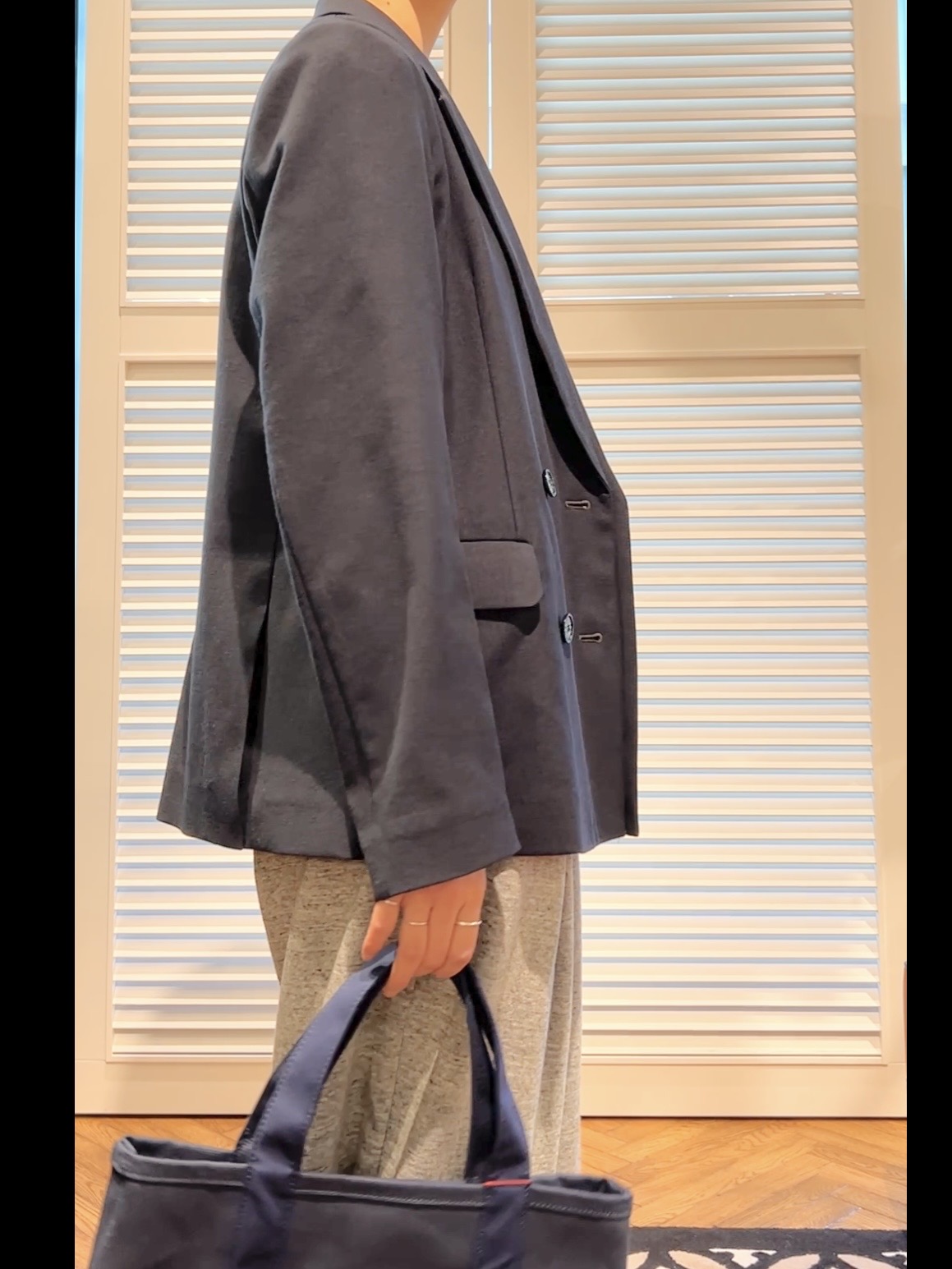OCHIAIさんの「DRESSTERIOR｜【セットアップ可/吸水速乾/ウォッシャブル】リネンブレンドオックスダブルジャケット」を使ったコーディネート