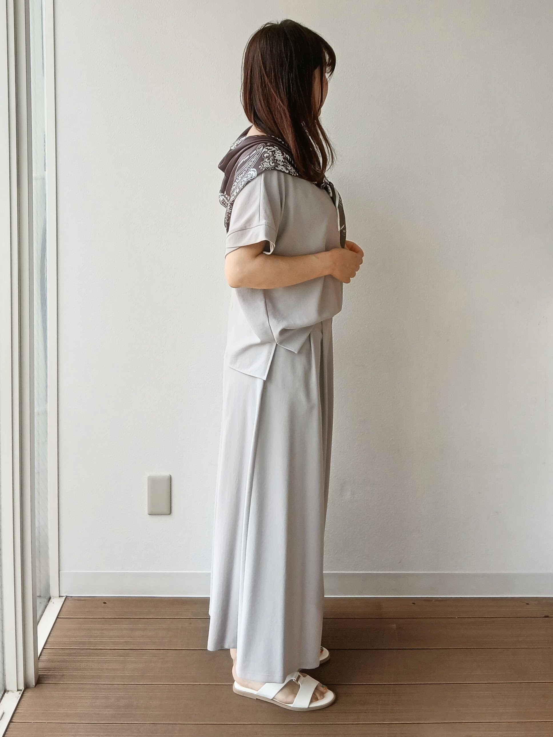 なみきさんの「UNTITLED｜【前後2WAY/はっ水/セットアップ可】リラクシーフレンチスリーブブラウス」を使ったコーディネート