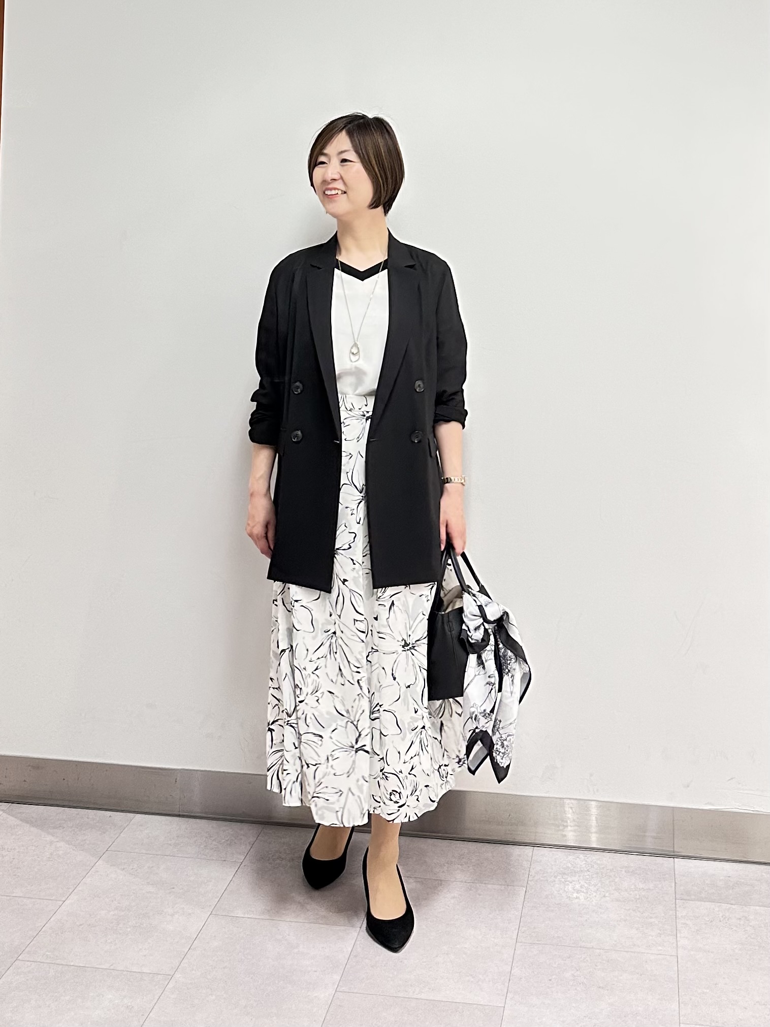 みなこさんの「UNTITLED｜【セットアップ可/接触冷感/通気性】ドライシアーダブルジャケット」を使ったコーディネート